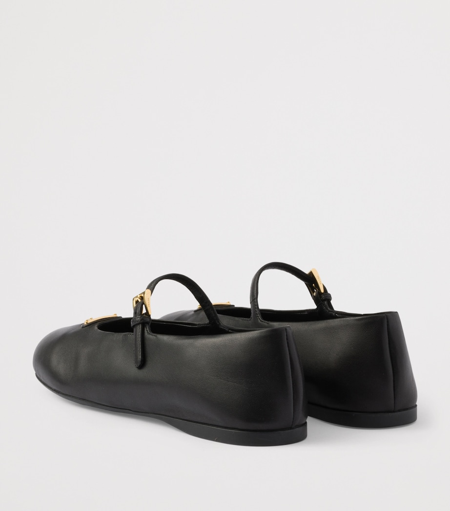 Prada Nappa Leather Ballet Flats Black Image 4
