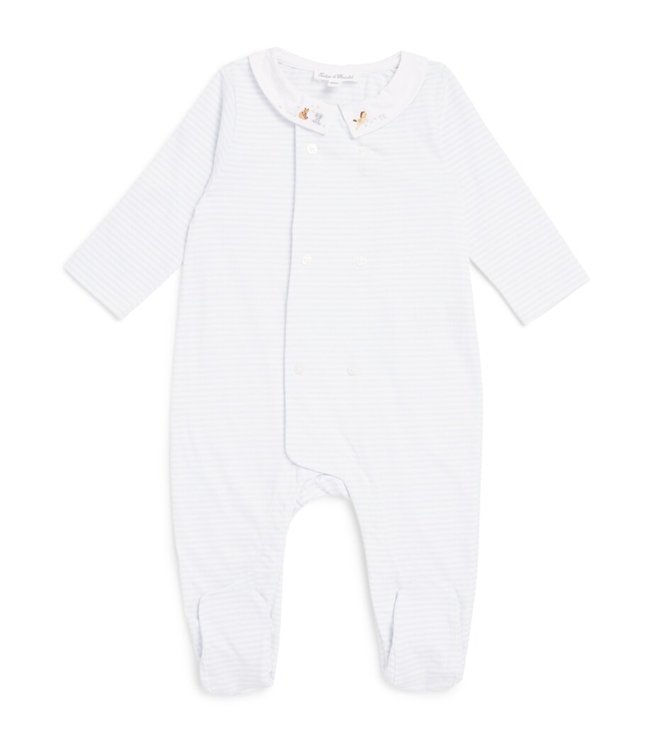 Tartine et Chocolat Cotton Embroidered All-In-One (0-24 Months) Ciel Image 1