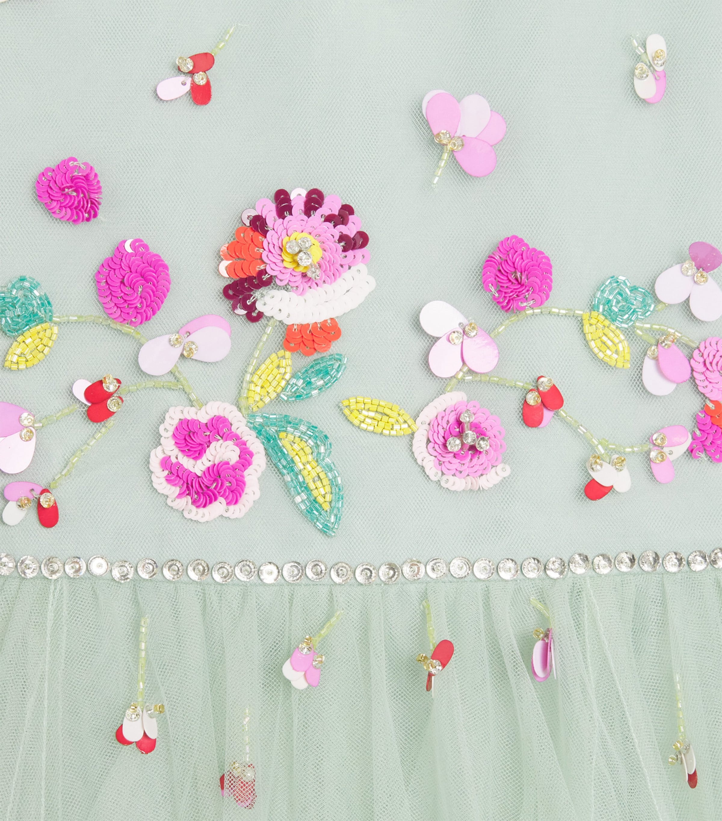 Tulle Pansy Dress (6-12 Years) 1054 EAU DU NIL Image 3