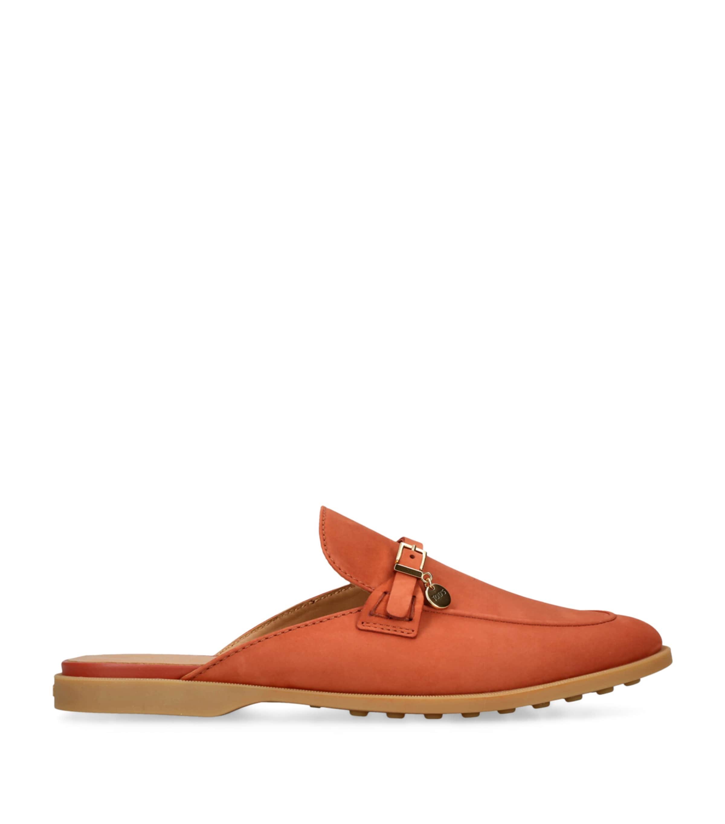 Tod's Suede Slippers Orange Image 1
