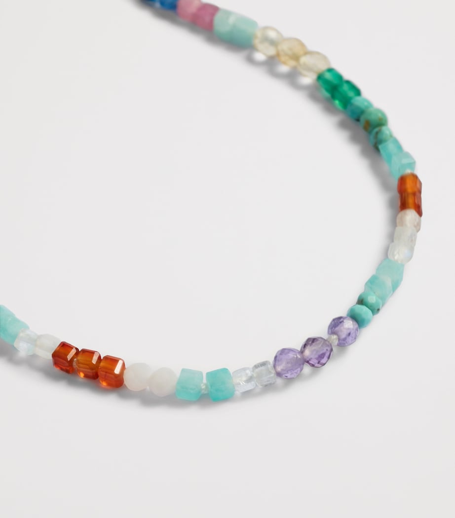 Monica Vinader Mini Gold Vermeil and Gemstone Freedom Bracelet | Harrods UK