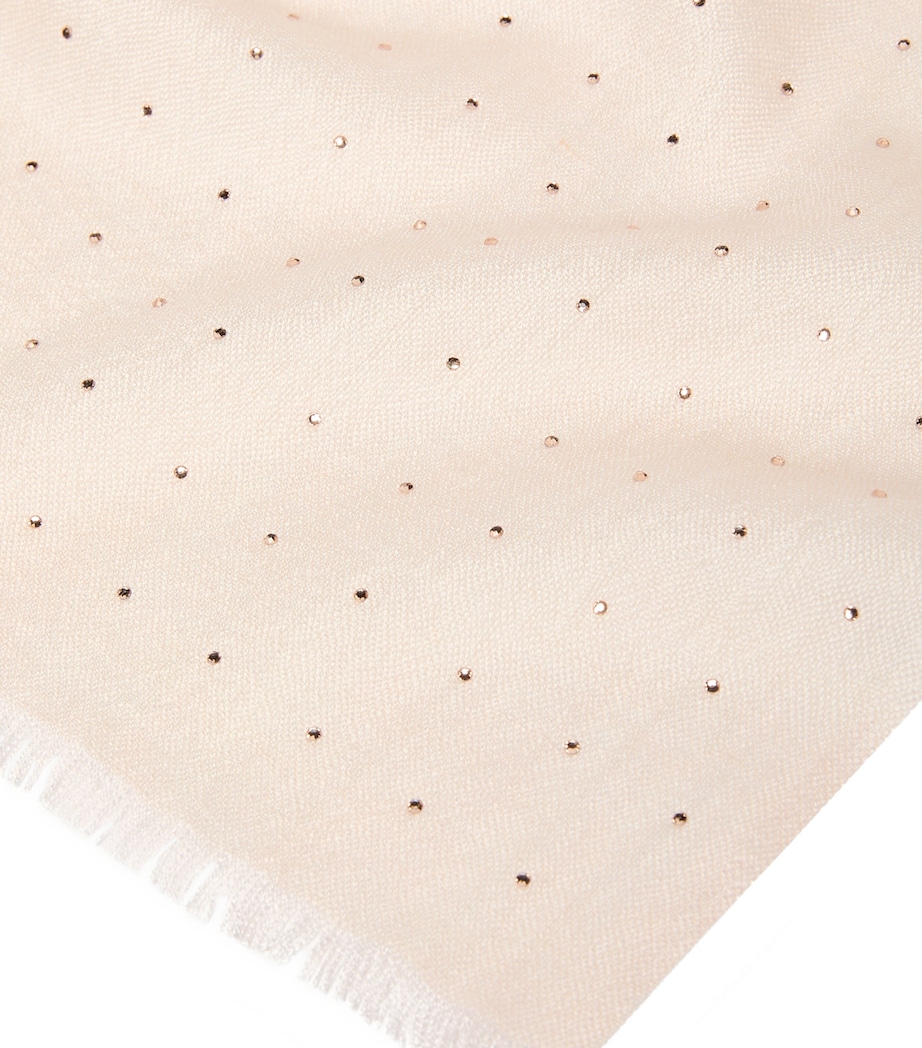 Marella Modal-Wool Embellished Scarf Powder Image 4