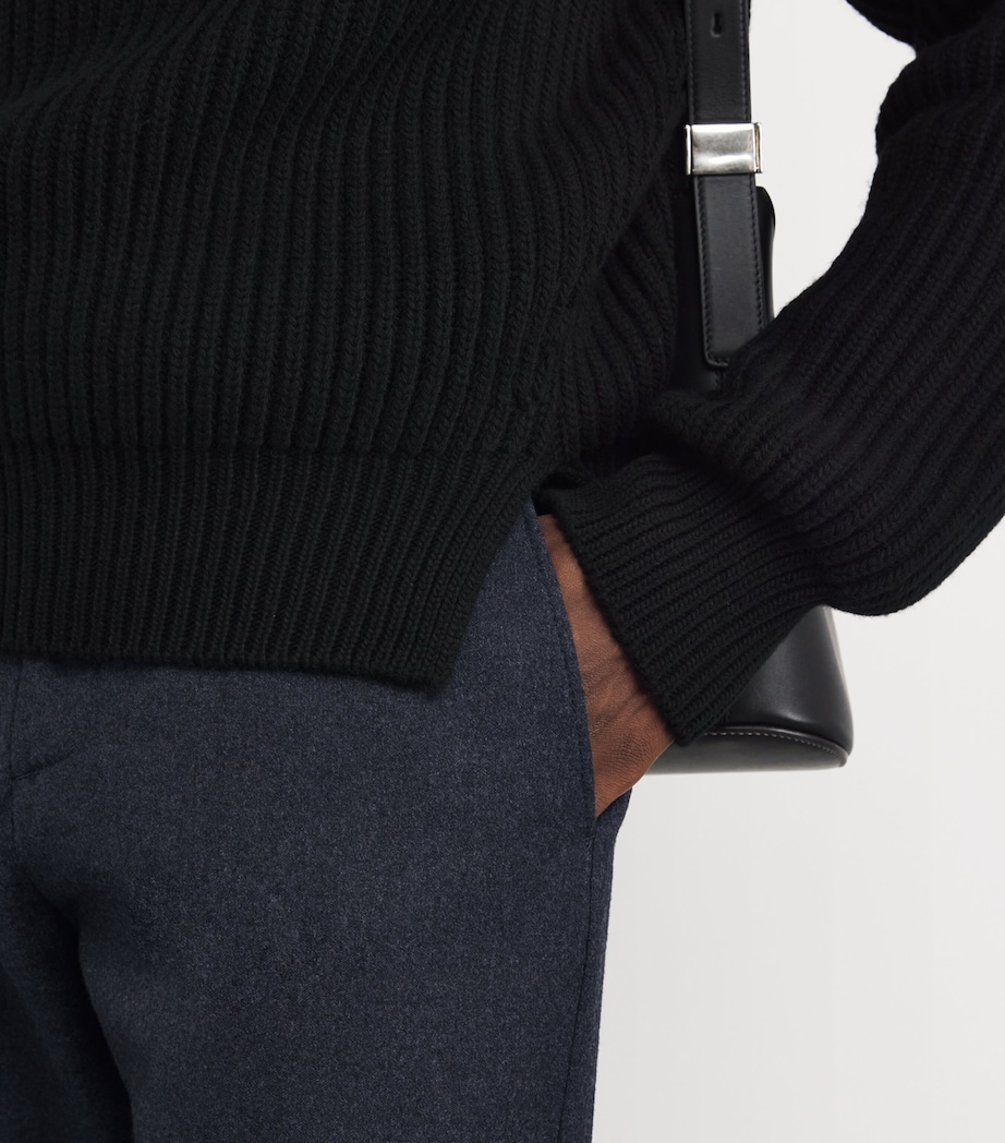 Wool Drawstring Straight Trousers 303 Image 5