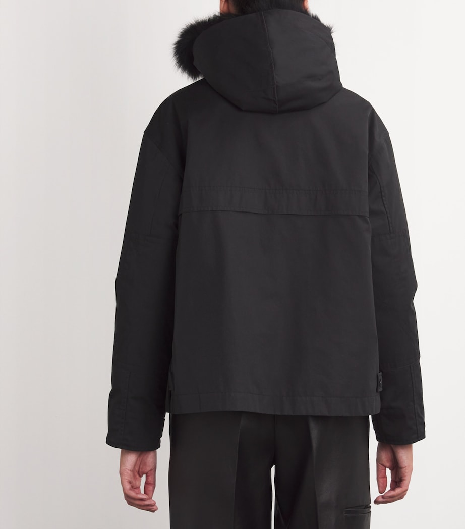 Rabbit Fur-Lined Parka Coat C99 Image 4