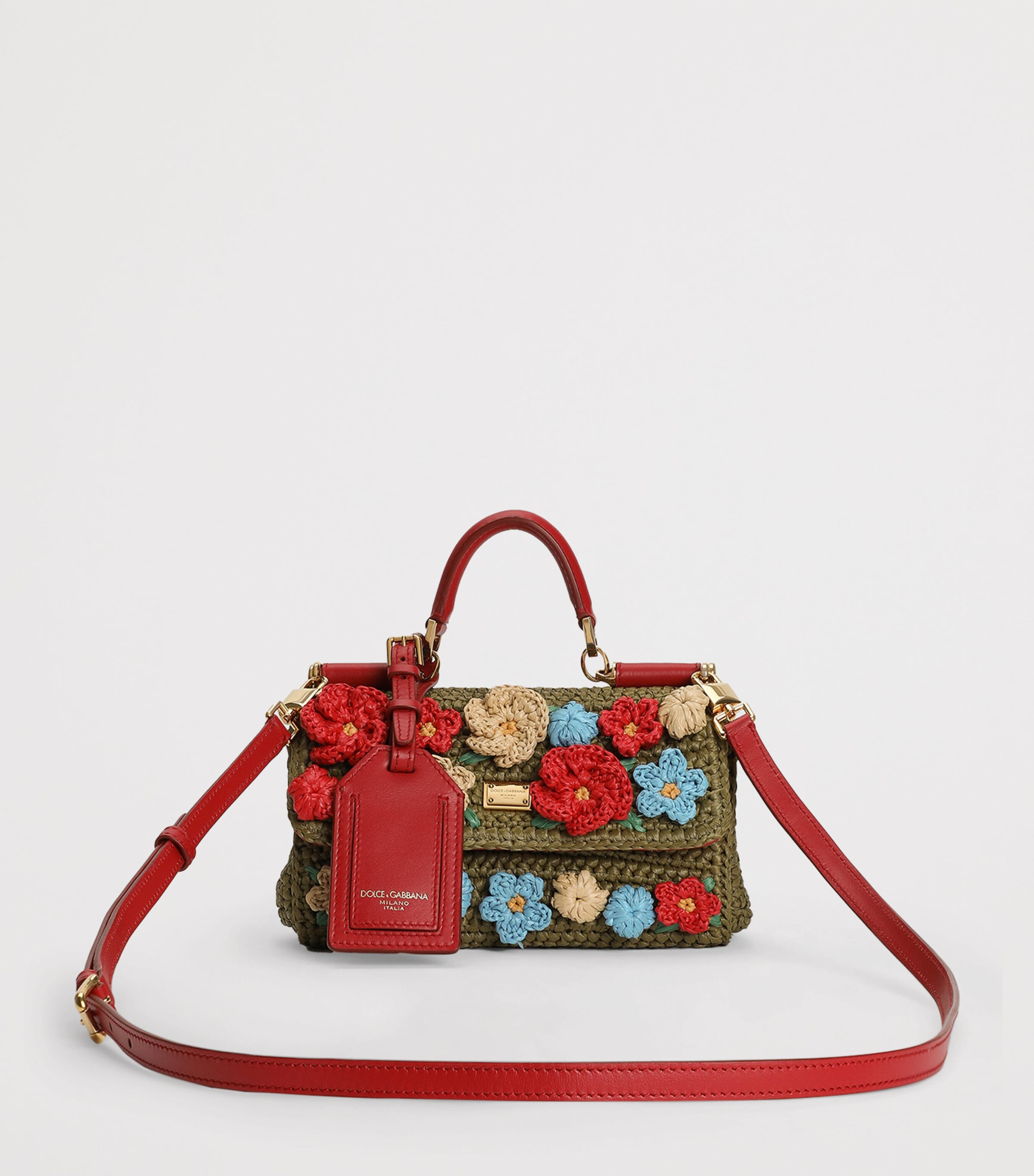 Dolce&Gabbana Woven My Sicily Top-Handle Bag Green/mul Image 2