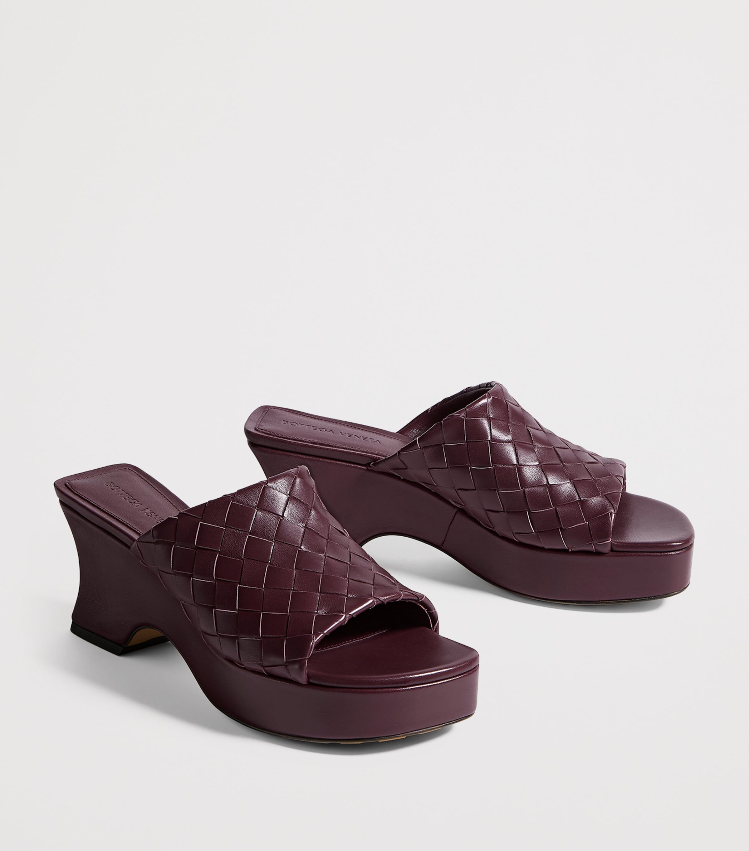 Bottega Veneta Lambskin Intrecciato Wedge Mules 40 Image 5