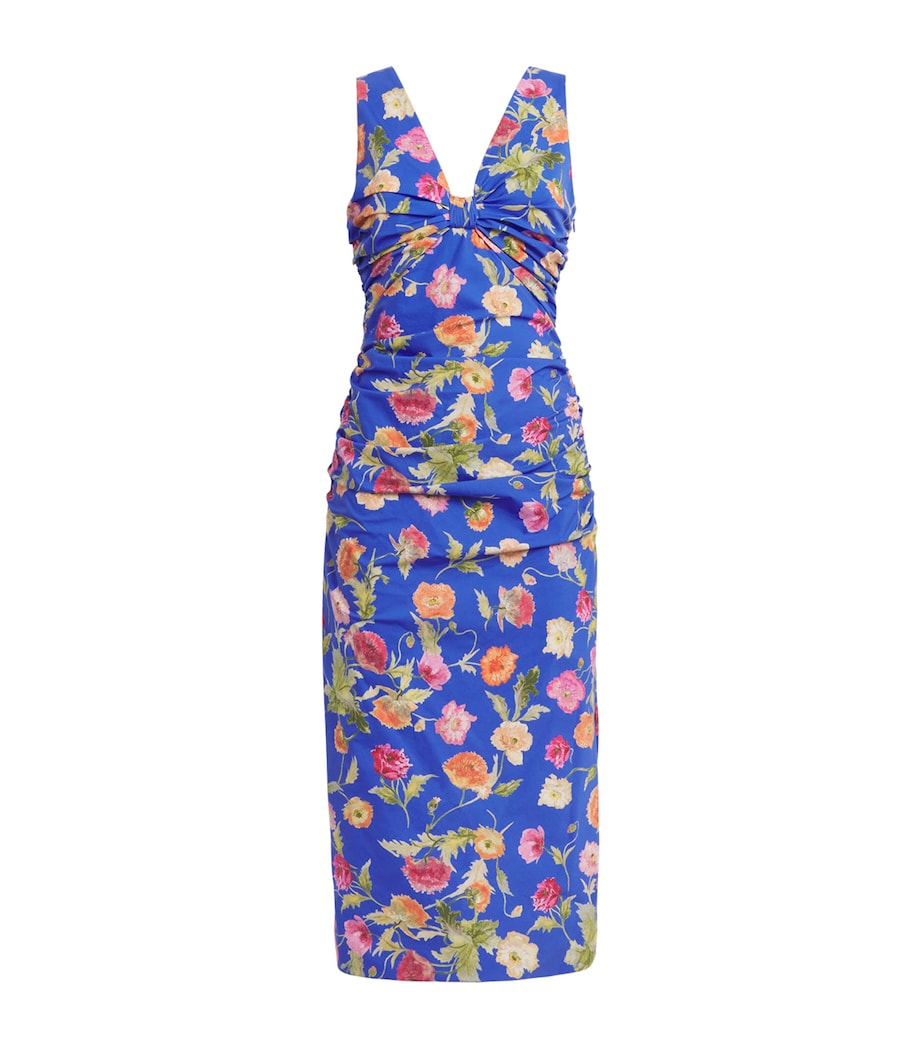 Poppy Print sleeveless Midi Dress 475 BLUEBELL MULTI Image 1