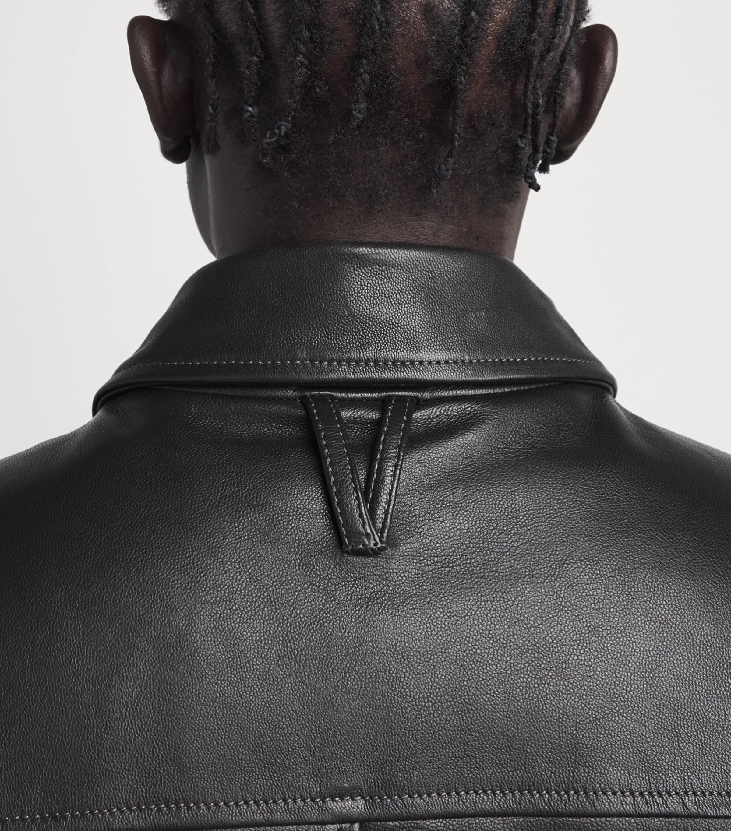 Valstar Mens Biker Grained Leather Jacket Liquirizia Image 3