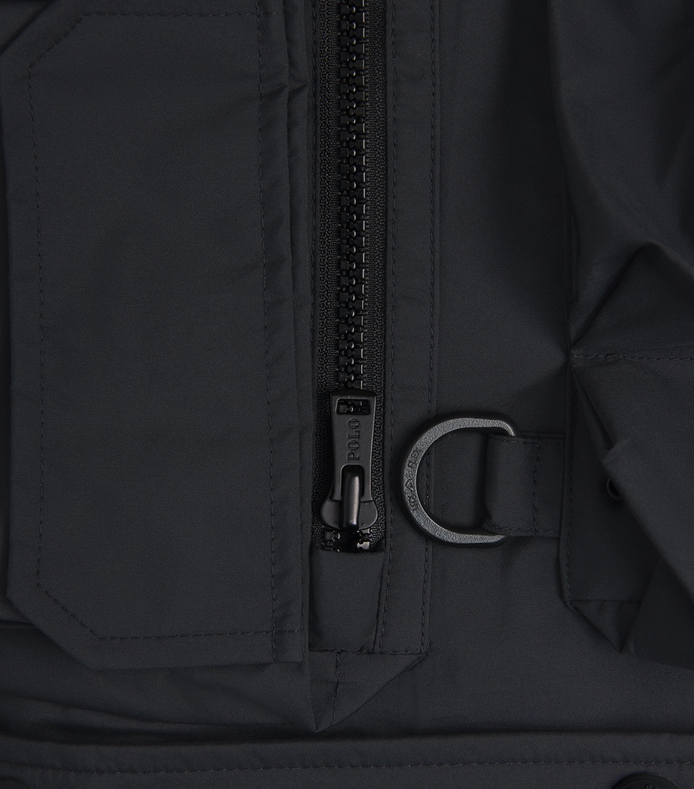 Polo Ralph Lauren Mens Water-Repellent Hooded Jacket Black Image 5