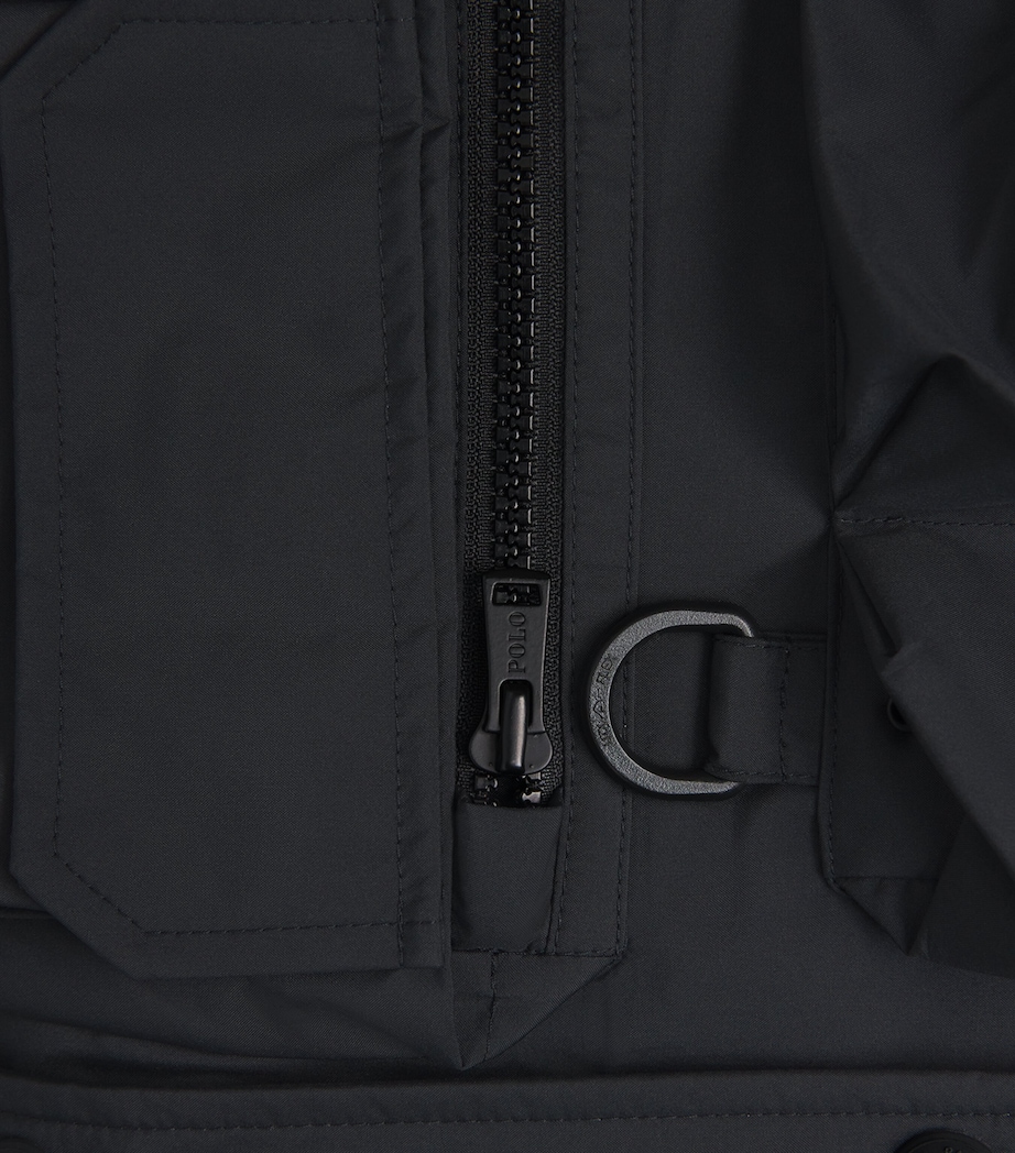 Water-Repellent Hooded Jacket BLACK Image 5