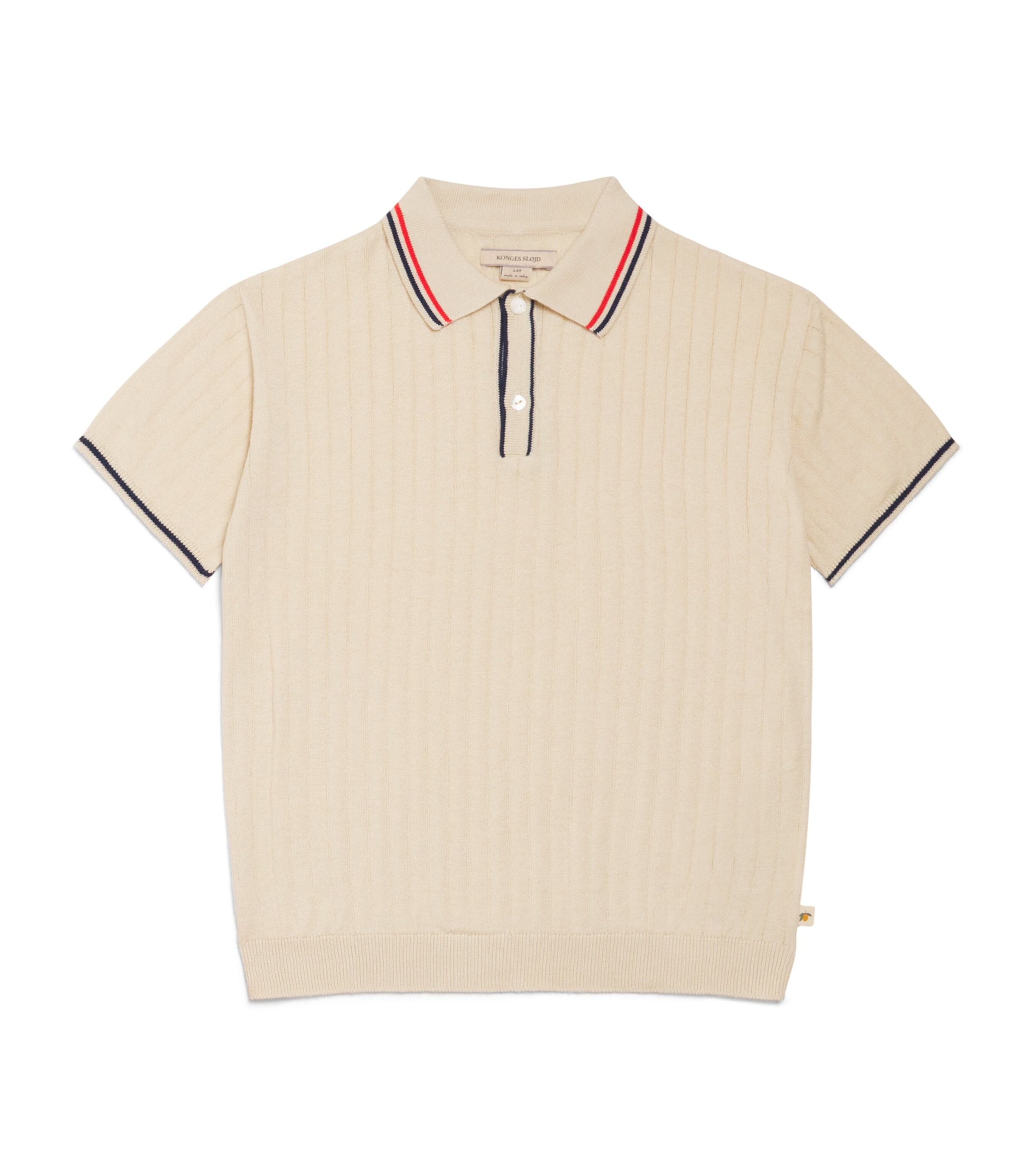KONGES SLOJD Organic Cotton Mio Polo Shirt (9 Months-10 Years) Almond Image 1
