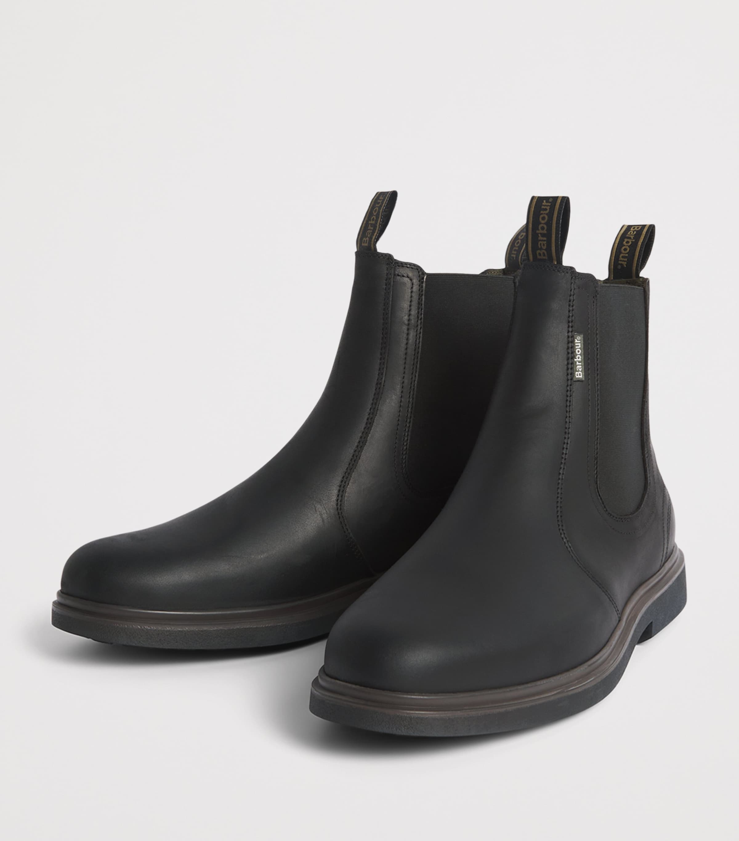 Barbour Leather Hale Chelsea Boots Black Image 2