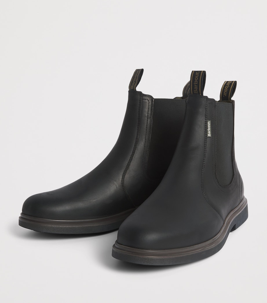 Barbour Leather Hale Chelsea Boots Black Image 2