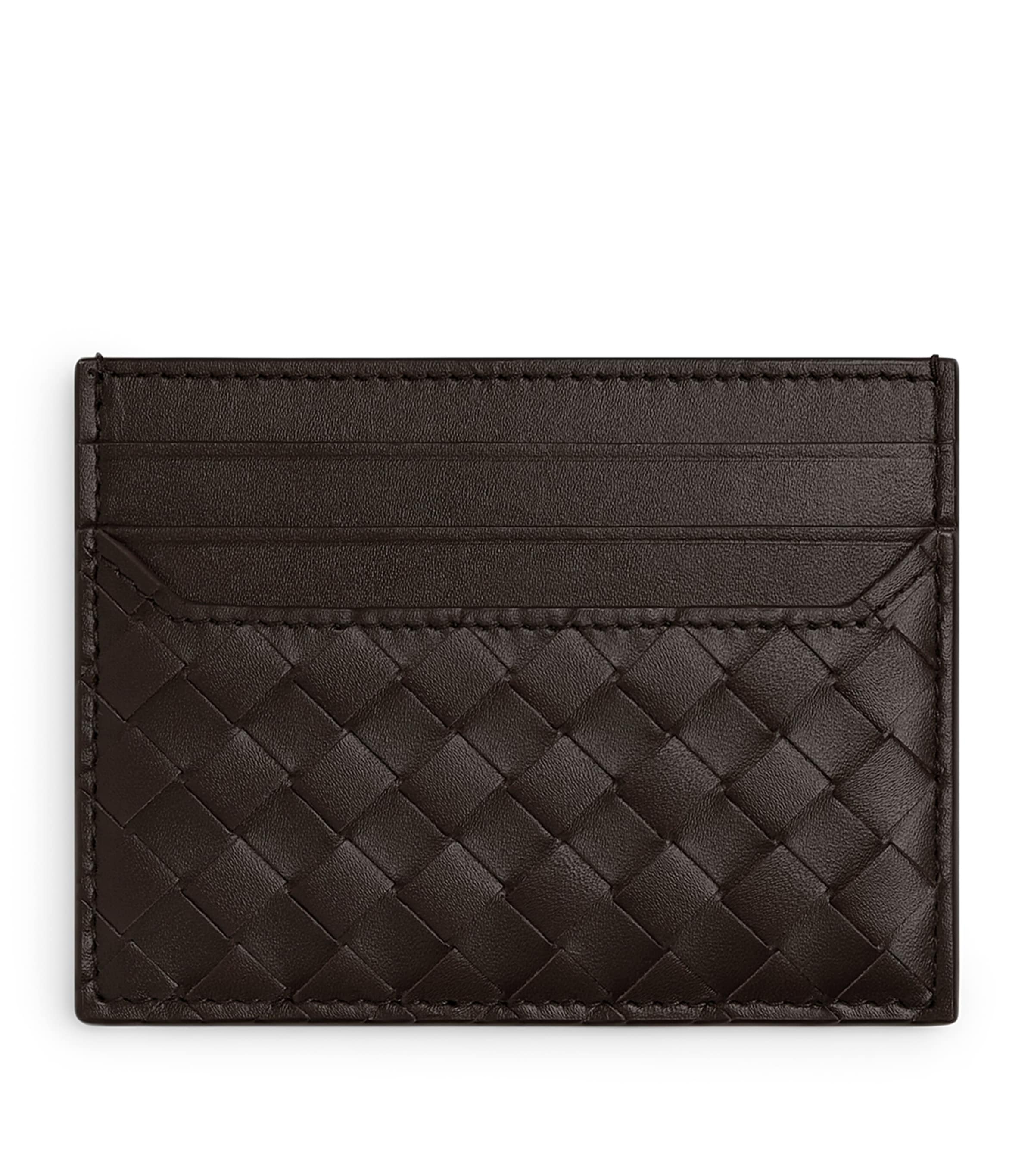 Bottega Veneta Leather Intrecciato Piccolo Card Holder Image 1