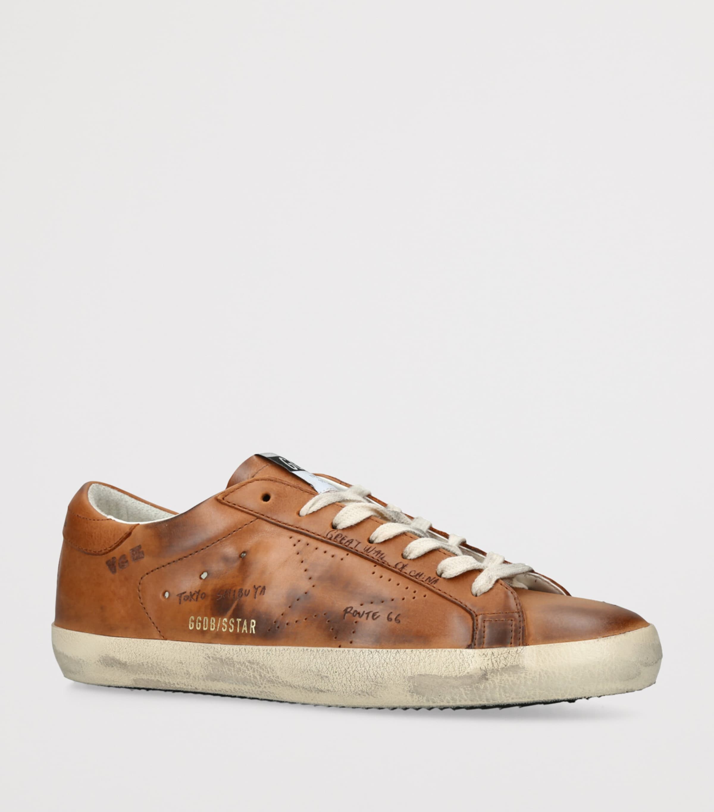 Leather Super-Star Sneakers TAN Image 3