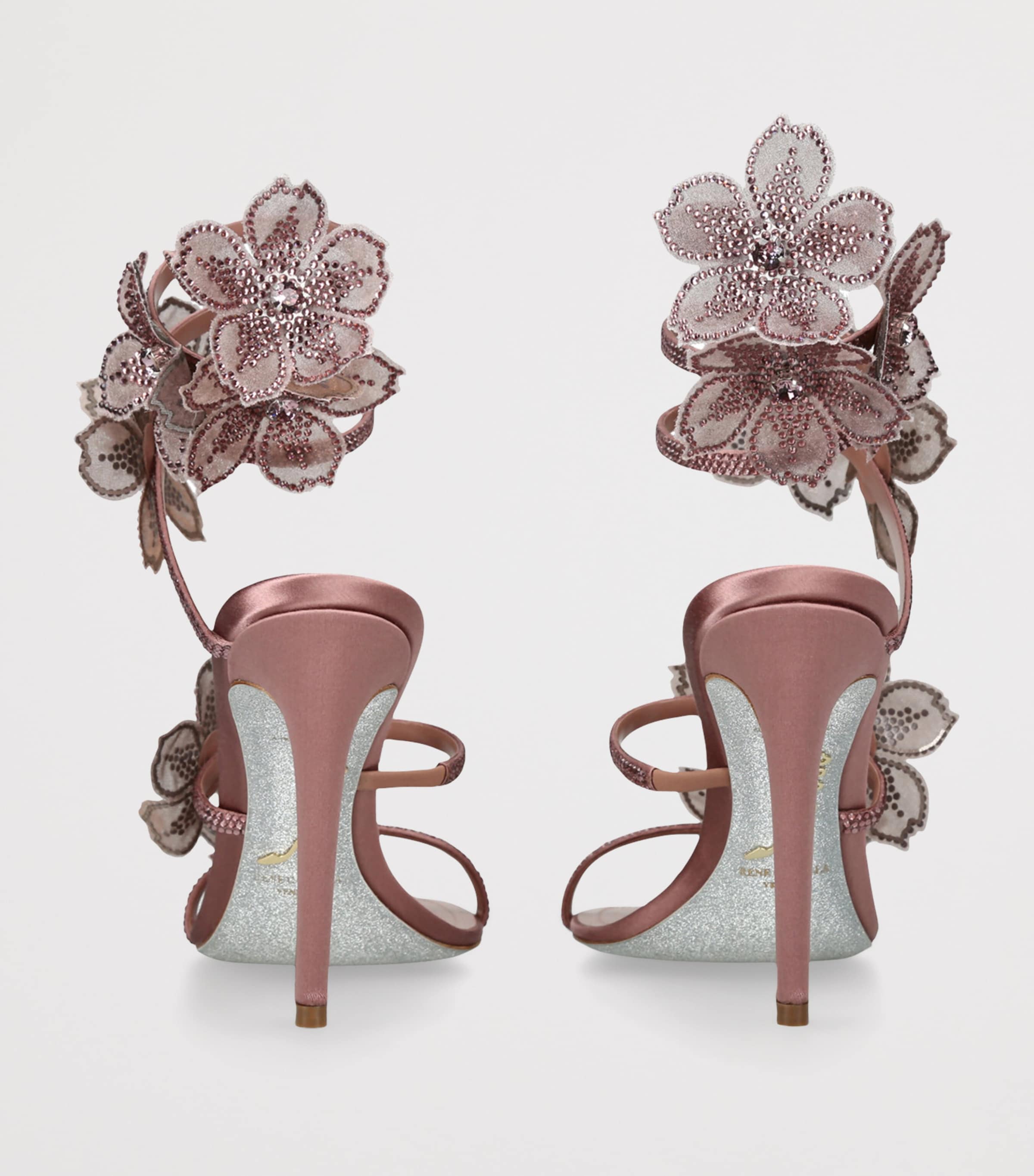 Satin Floral Cleo Sandals 105 BLUSH Image 2