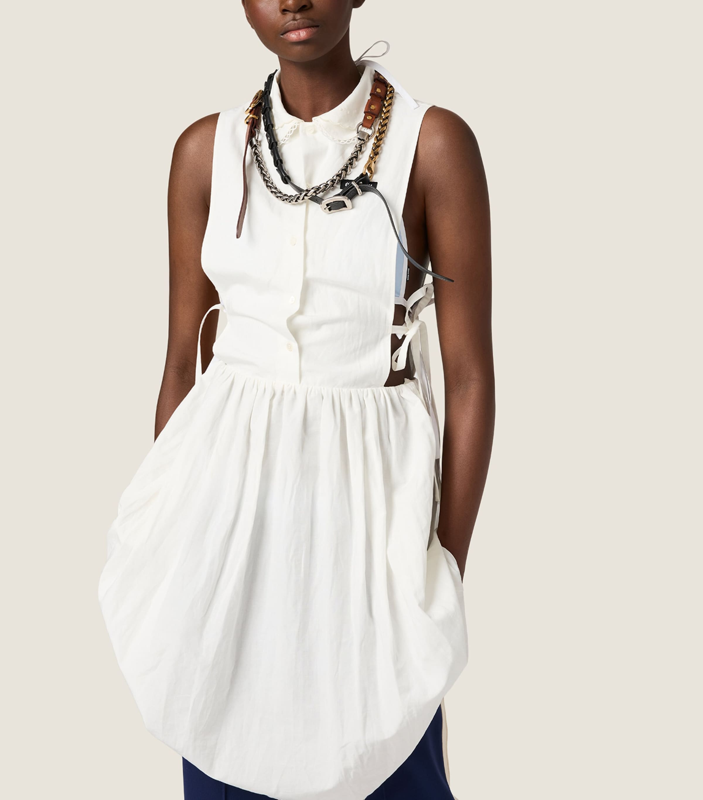 miu miu white dress Floral Mini | Easy to style with heels or casual sneakers for a trendy look Miu Miu Mini Dress by