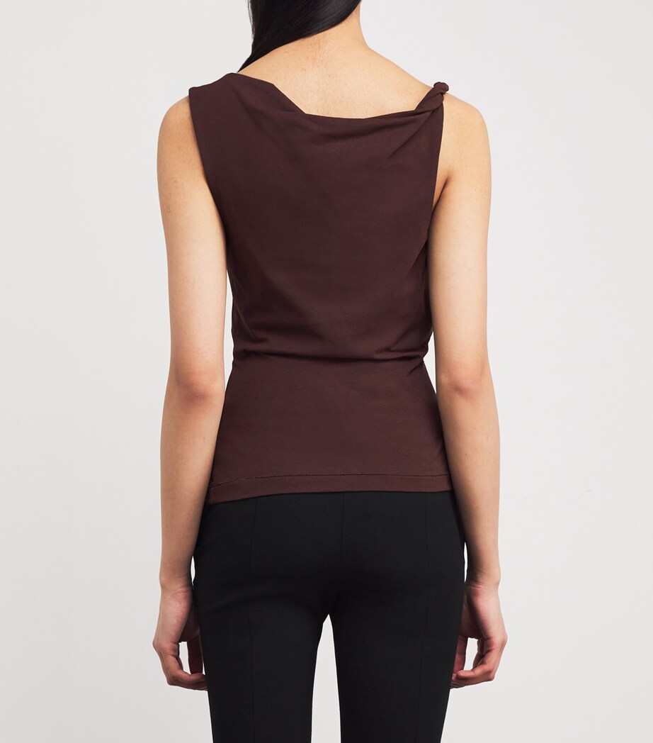 Stretch-Cotton Mara Top D80CHESTNUT Image 4