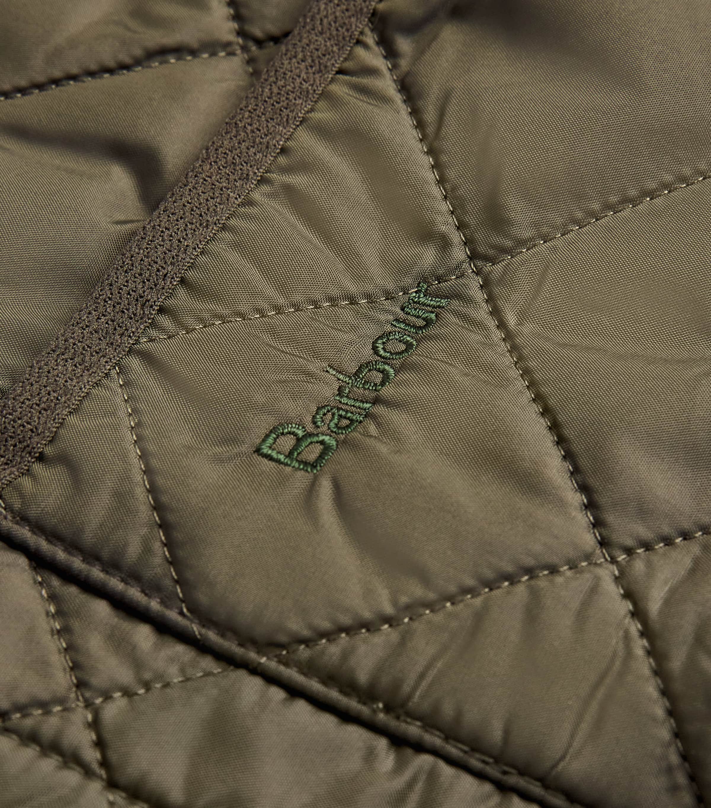 Quilted Zip-In Liner Gilet OLIVE Image 5