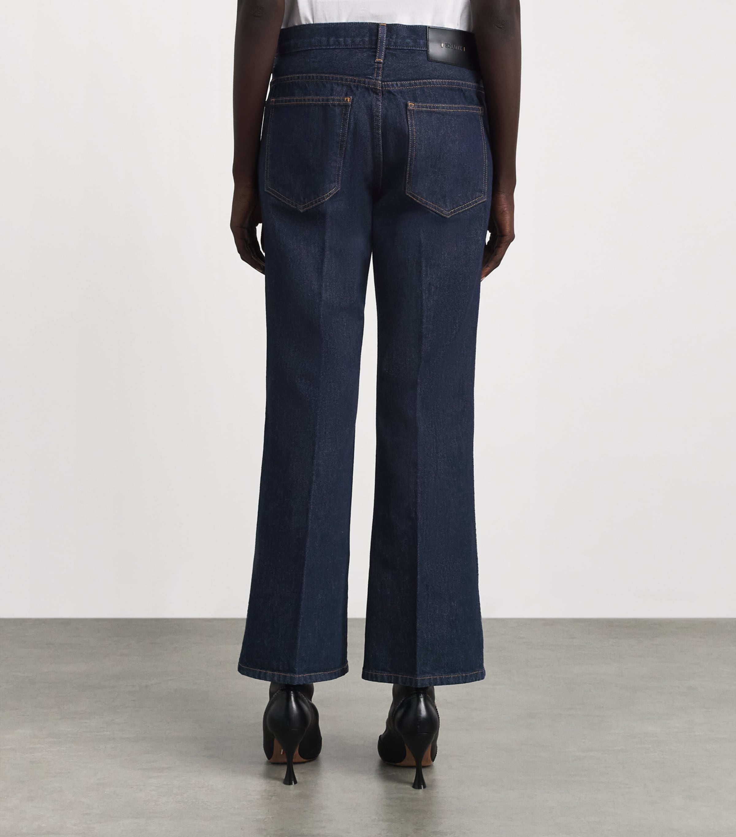 Khaite Womens Clara Cropped Flared Jeans Benson Image 5
