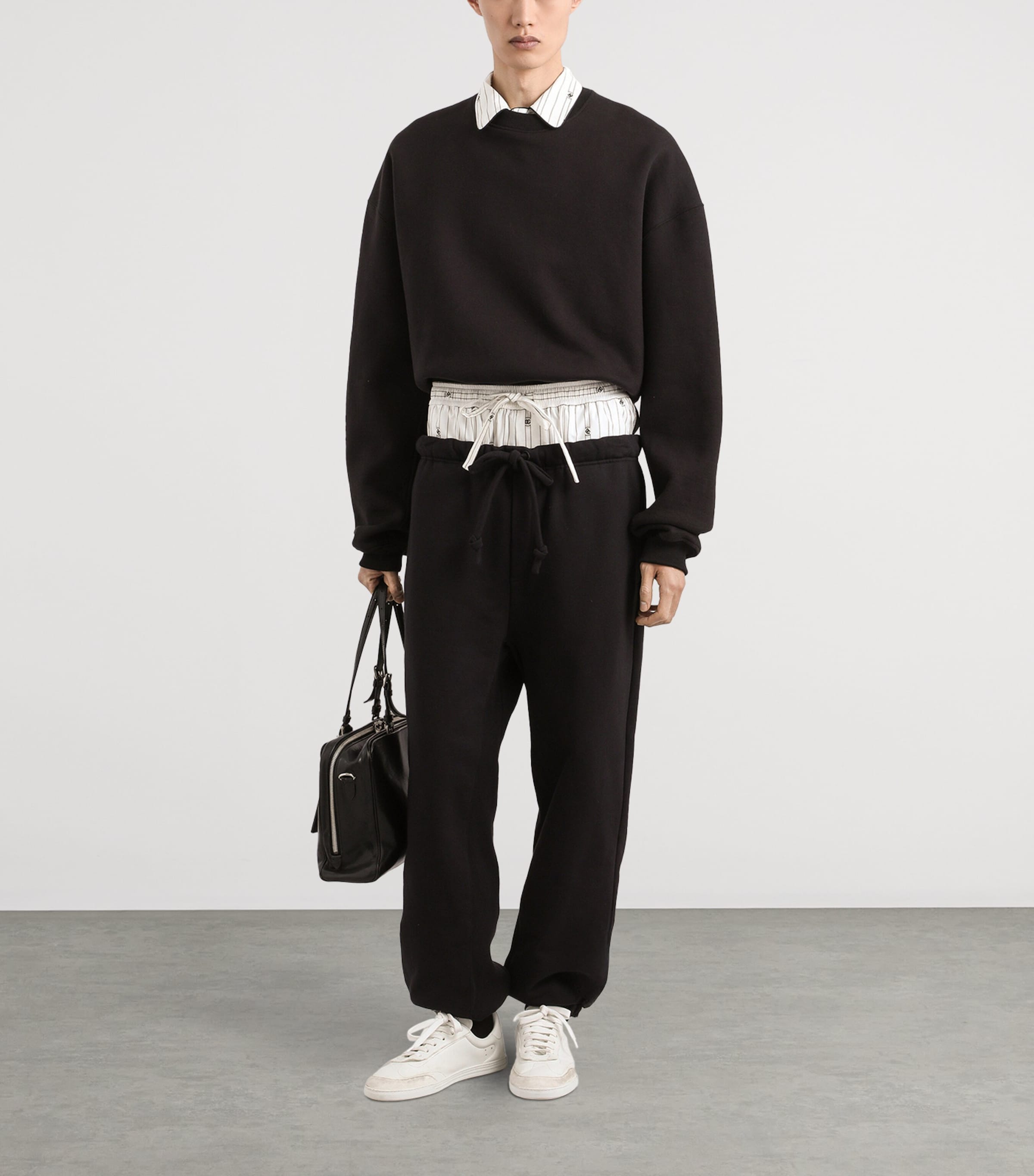 Cotton Long-Sleeve Sweatshirt N0000-BLACK Image 2