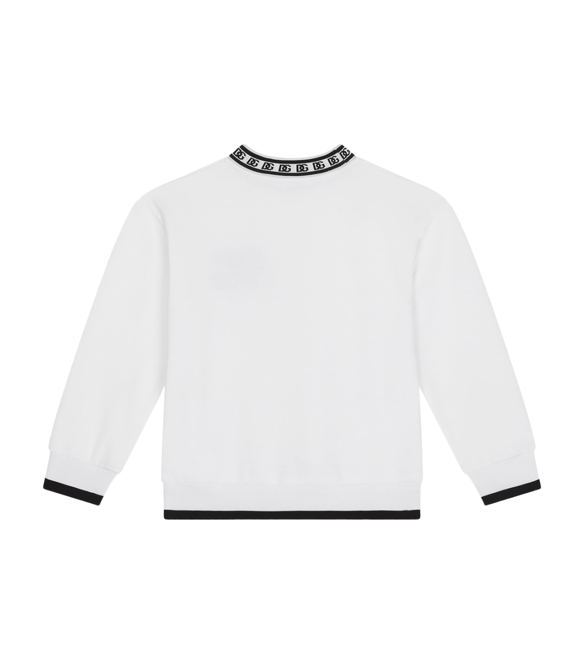 Dolce&Gabbana Kids Logo Sweatshirt (2-6 Years) Optical White Image 2