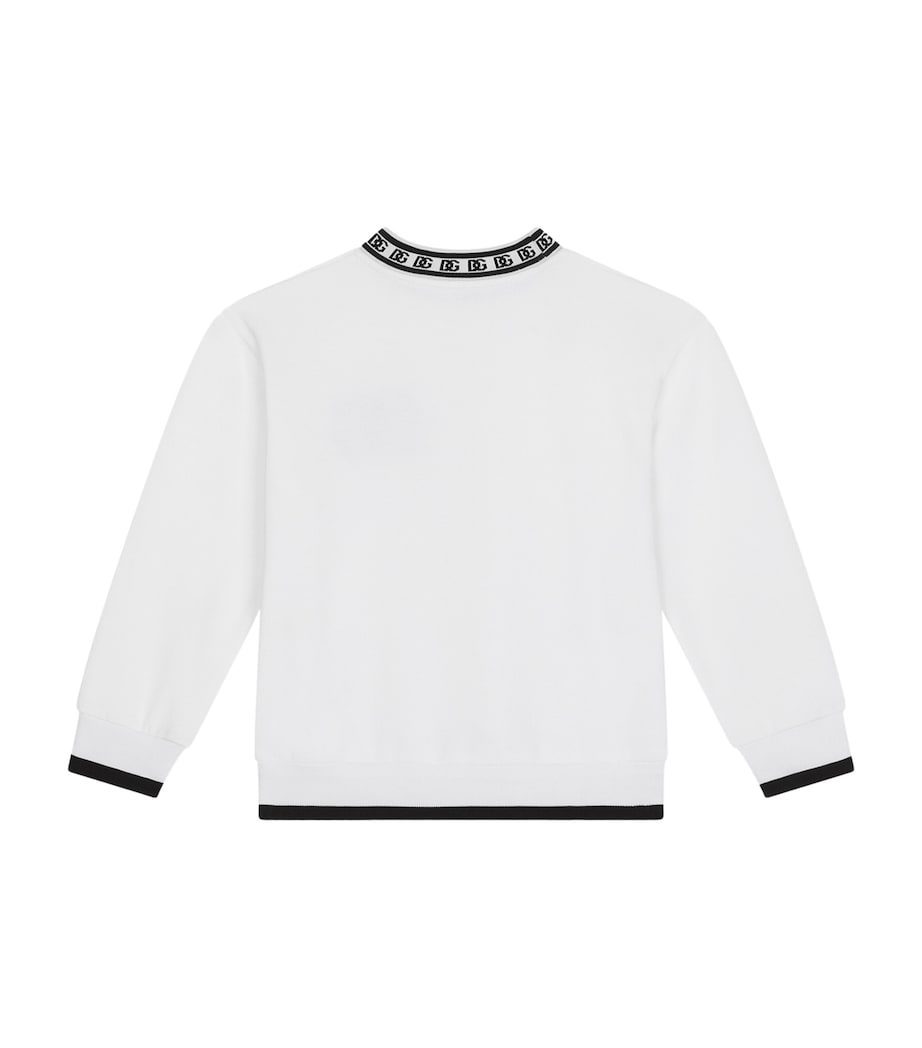 Dolce&Gabbana Kids Logo Sweatshirt (2-6 Years) Optical White Image 2