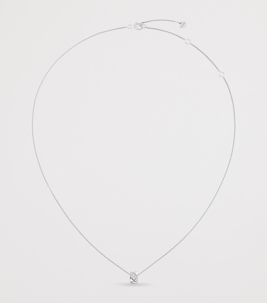 White Gold and Diamond Coco Crush Necklace WHITE GOLD Image 3