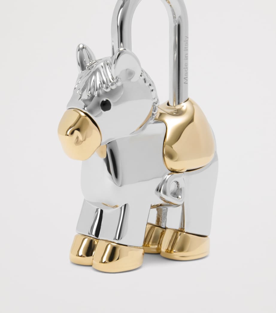 Horse Padlock SILVER/GOLD Image 3