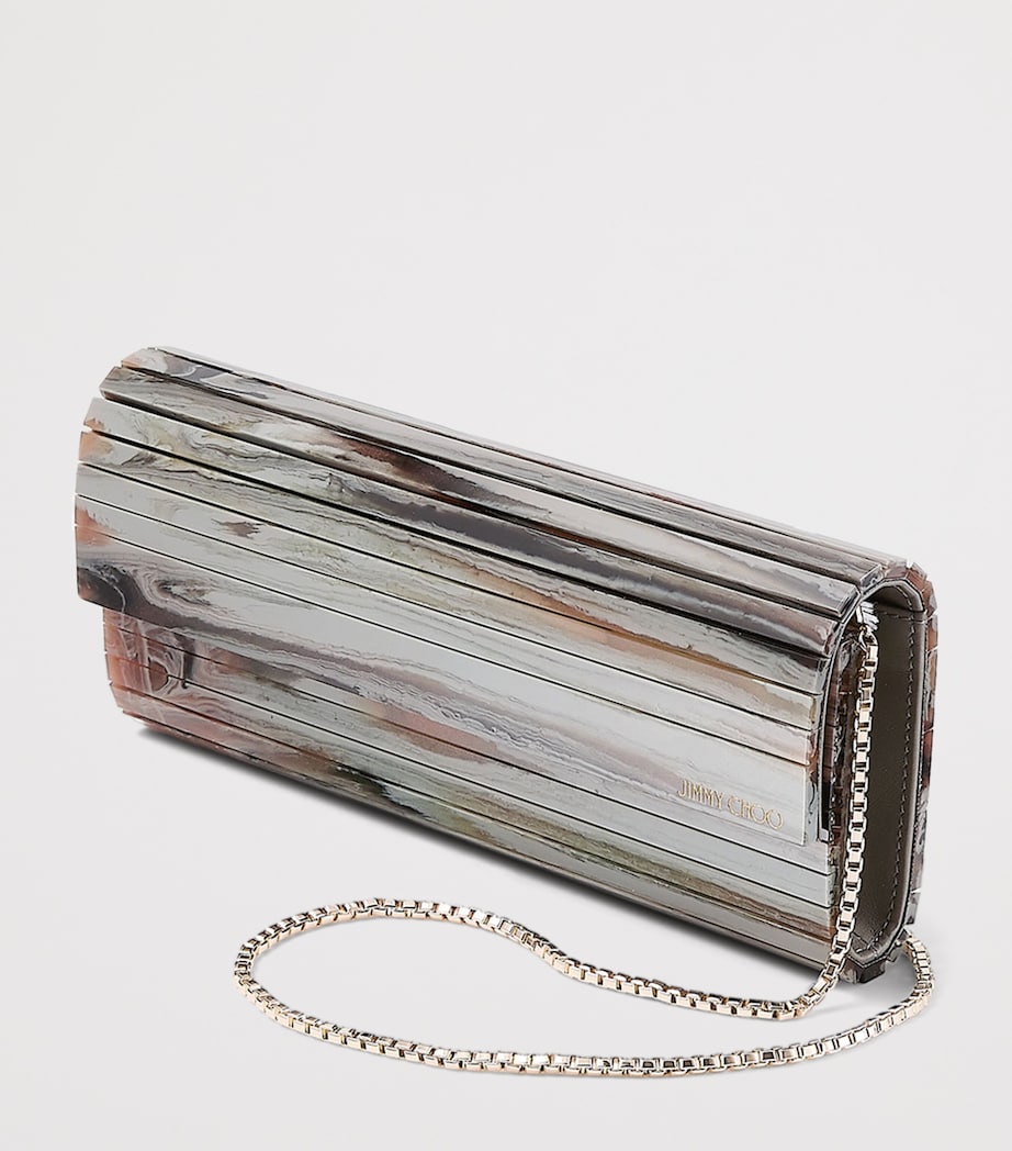 Jimmy Choo Sweetie Panelled Clutch Bag Grey Mix Image 3