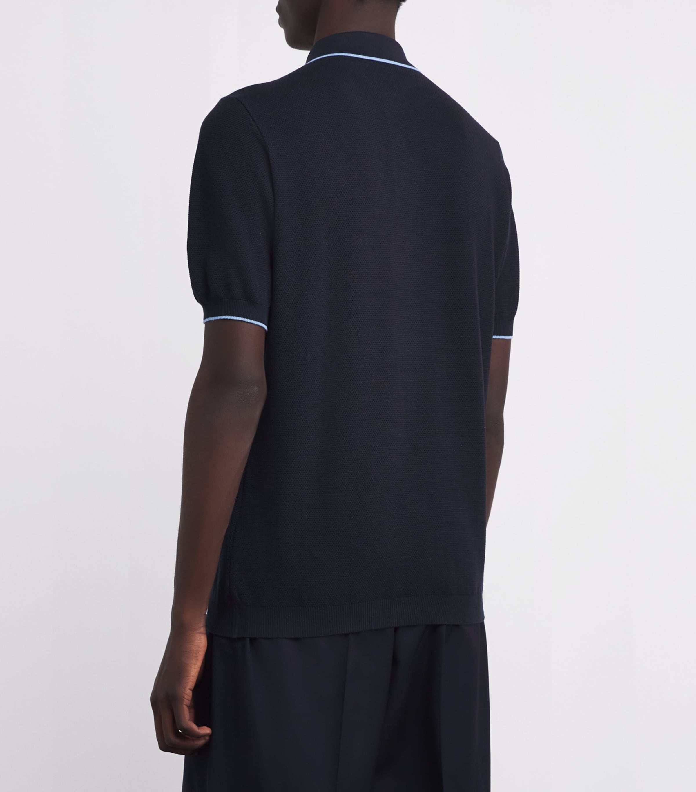 Cotton-Cashmere Polo Shirt 50BLUE Image 4