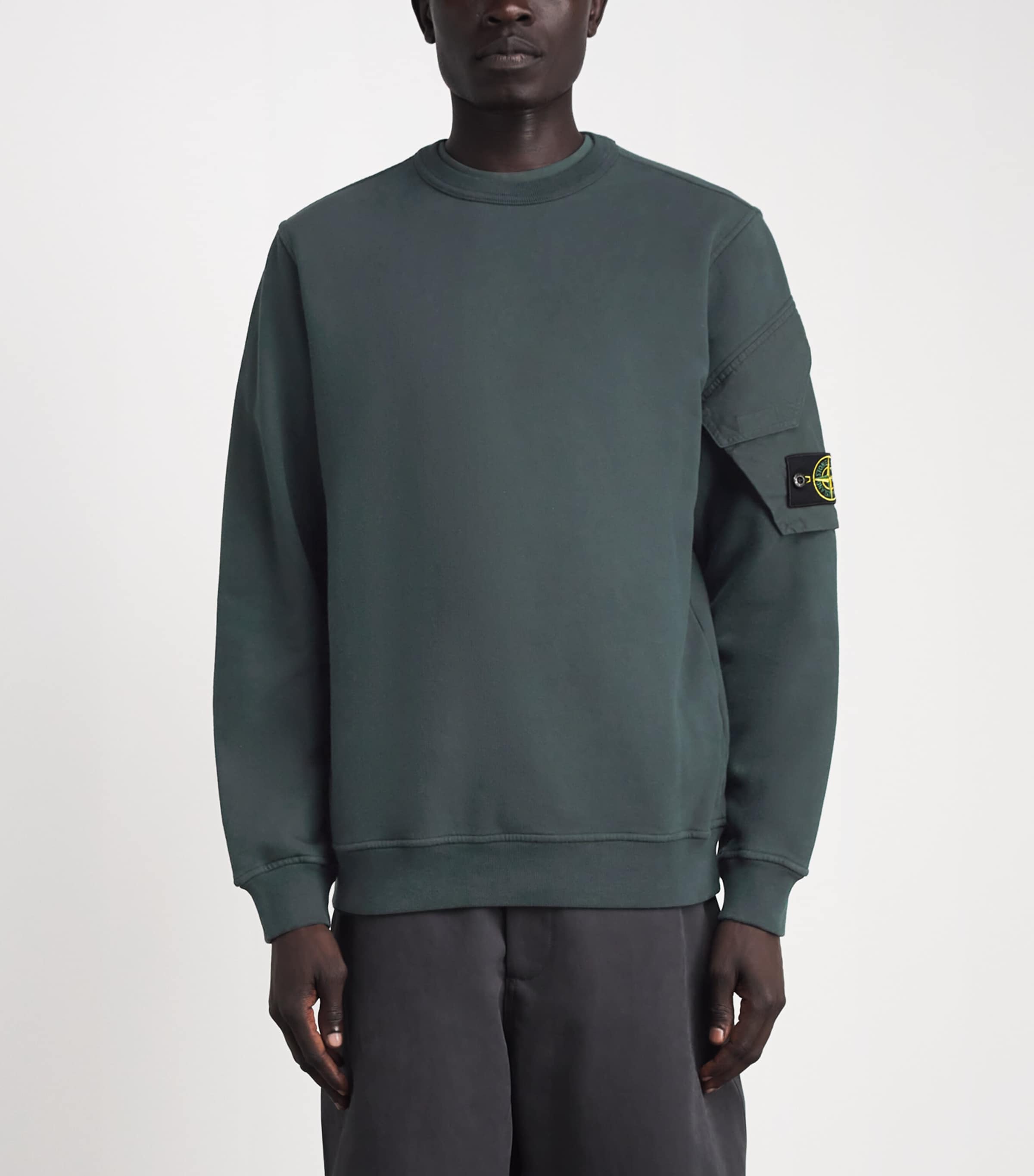 Stone Island Mens Cotton Compass Pocket Sweatshirt Image 4