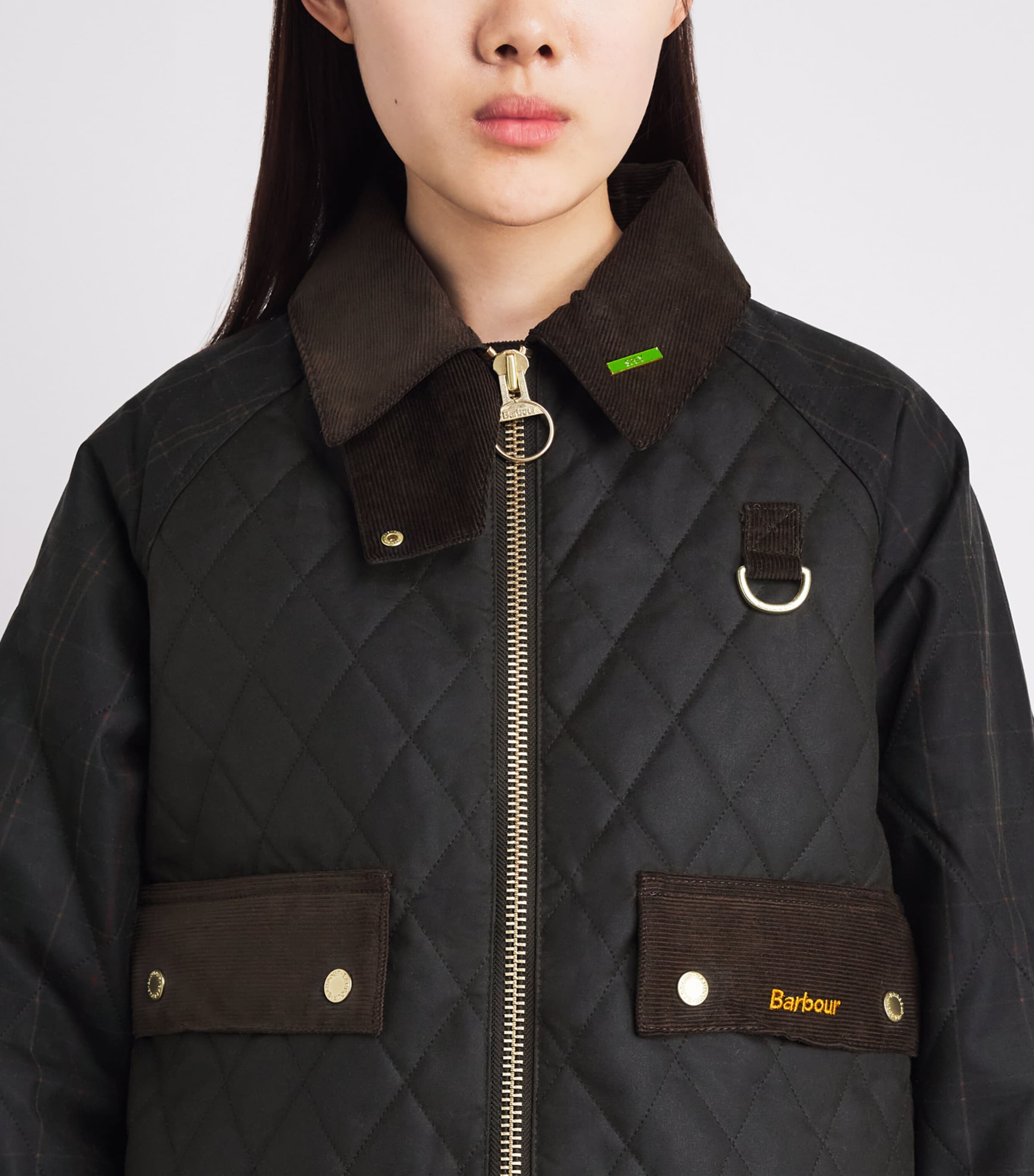 Barbour Womens Quilted Reimagined Icons Jacket Olive/classic Image 3