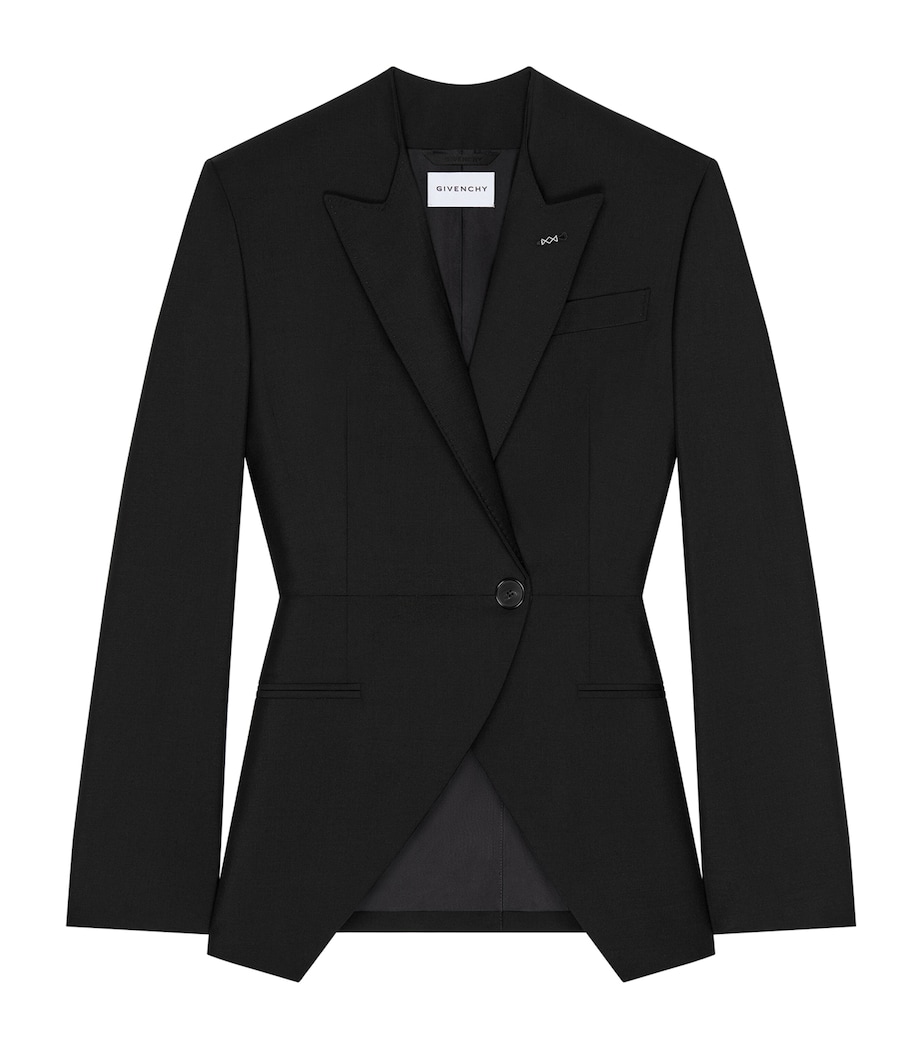 Givenchy Womens Wool-Mohair Wrap Blazer Image 1
