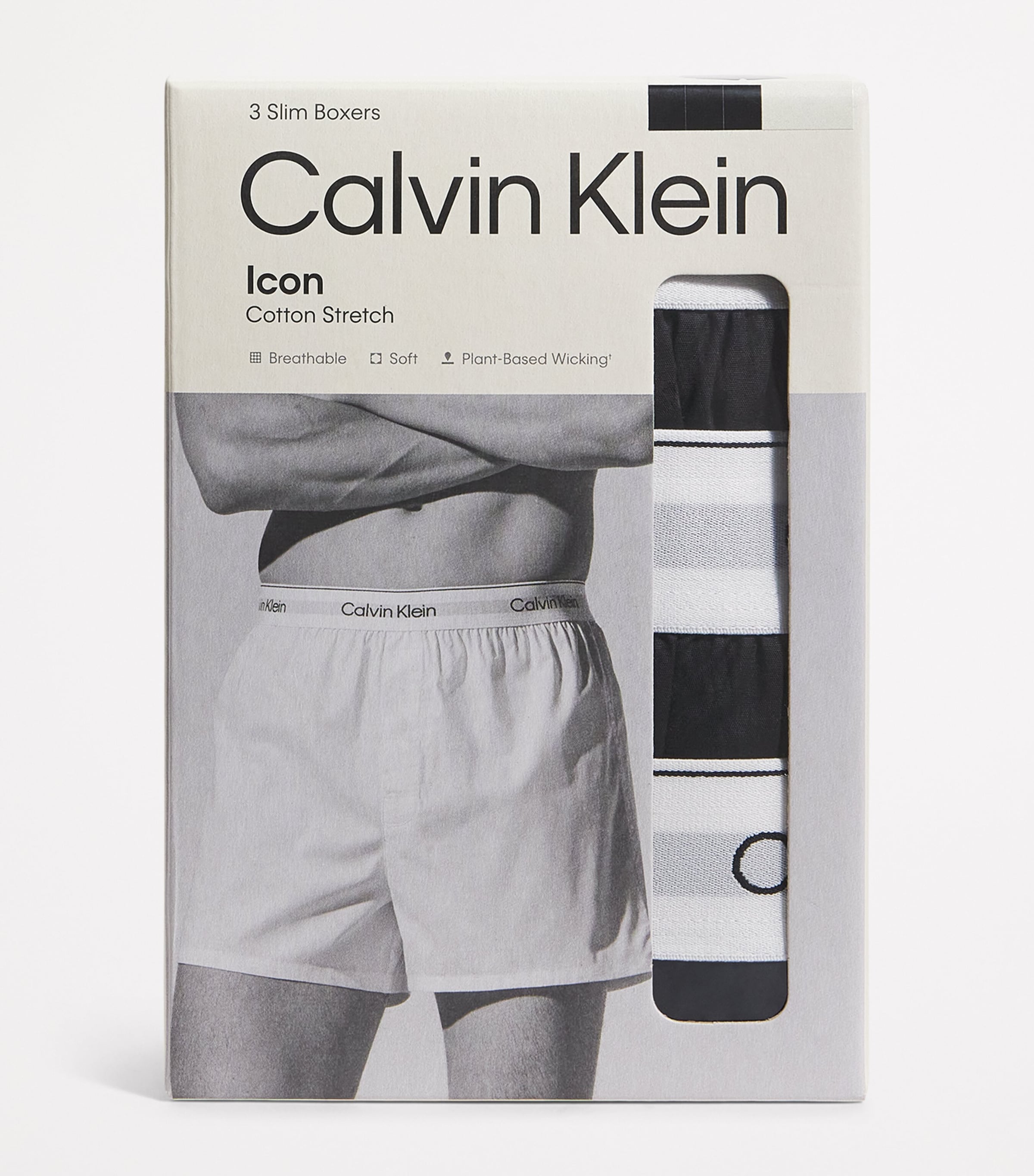 Cotton Stretch Slim Icon Boxers (Pack of 3) UB1-BLACK Image 4