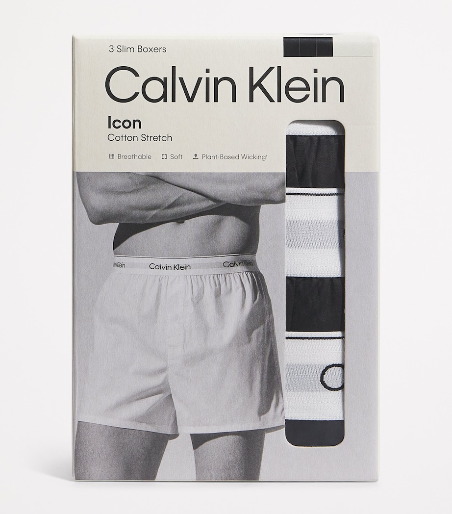 Cotton Stretch Slim Icon Boxers (Pack of 3) UB1-BLACK Image 4