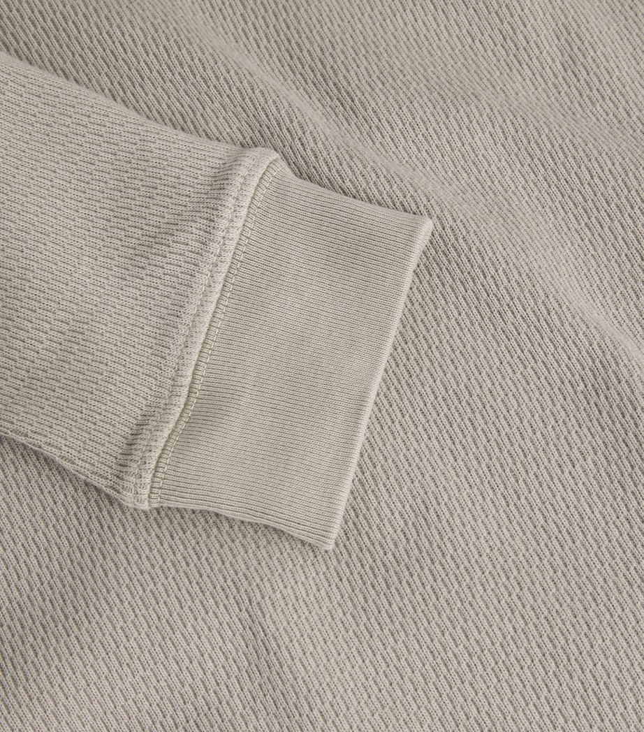 Cotton Waffle-Knit Sweatshirt PLCAN Image 5