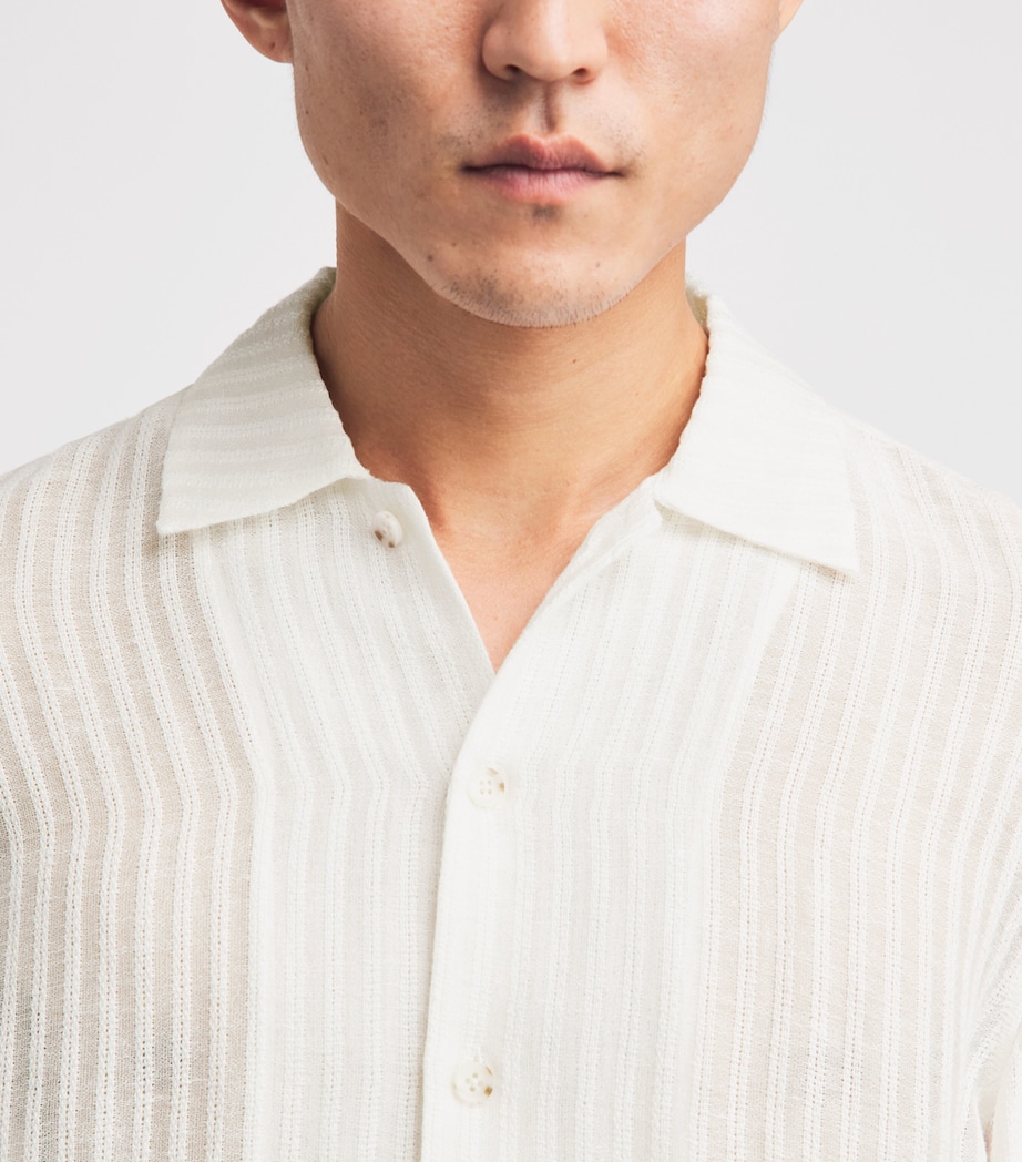 COMMAS Mens Sheer Short-Sleeve Shirt White Image 3