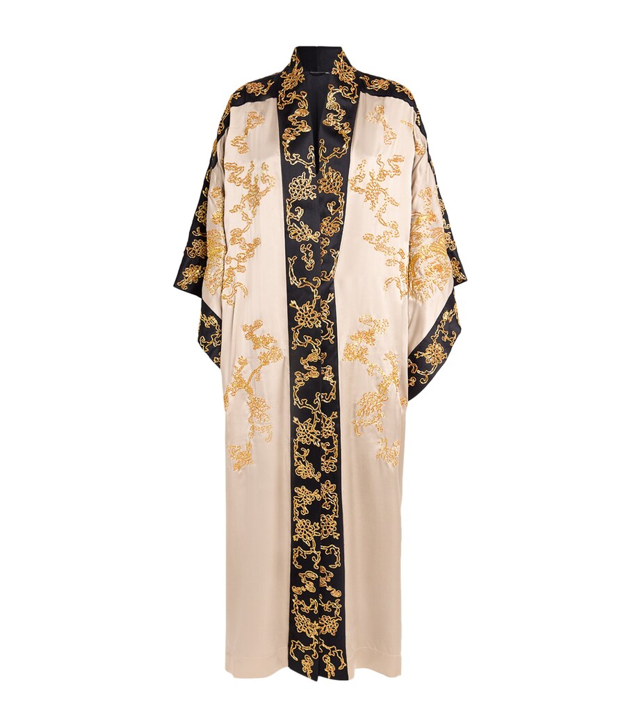 Silk Embroidered Robe PCH PARCHMENT Image 1