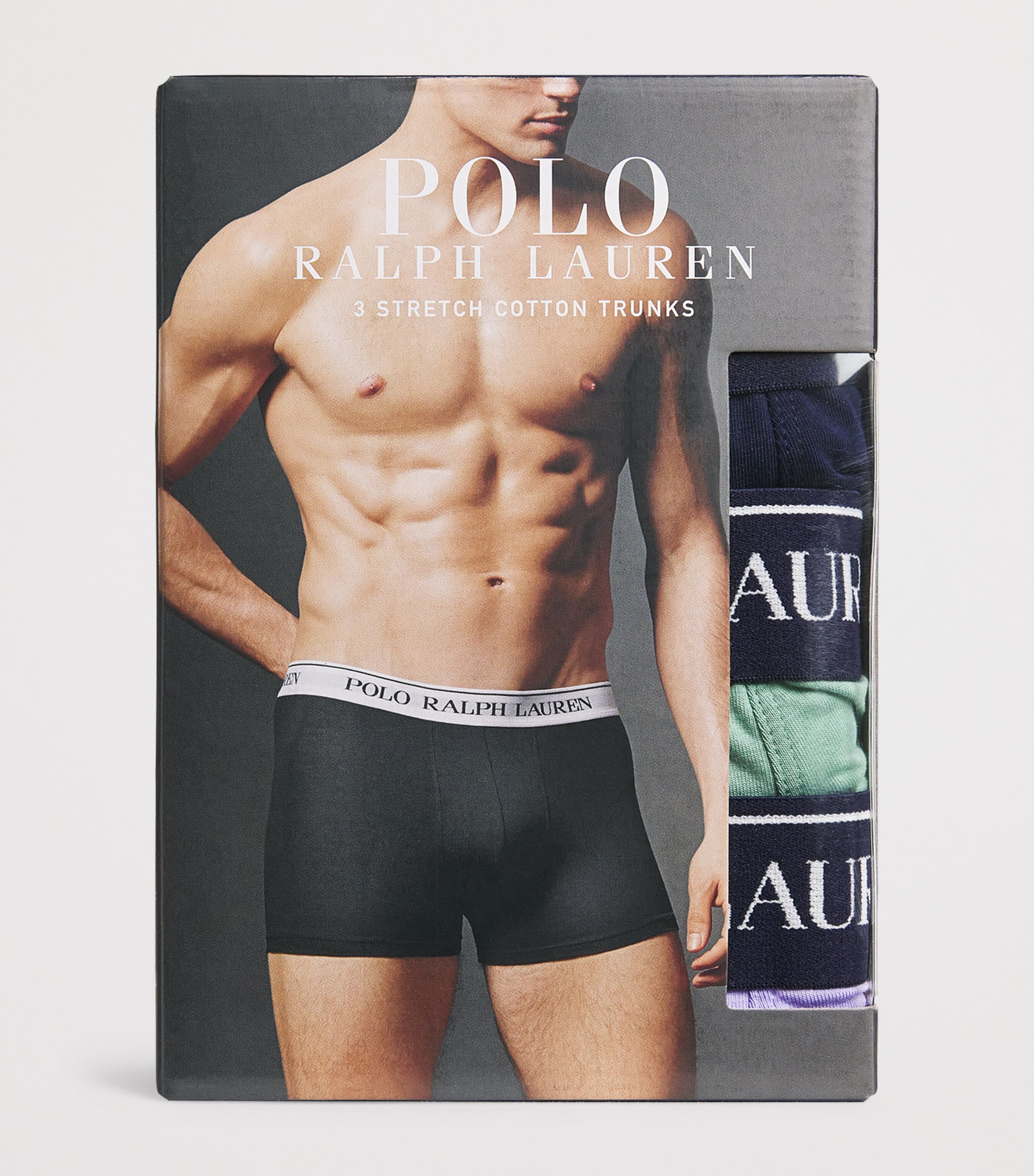 Stretch-Cotton Classic Trunks (Pack of 3) 3PK NVY/FD MINT/LAVN Image 4