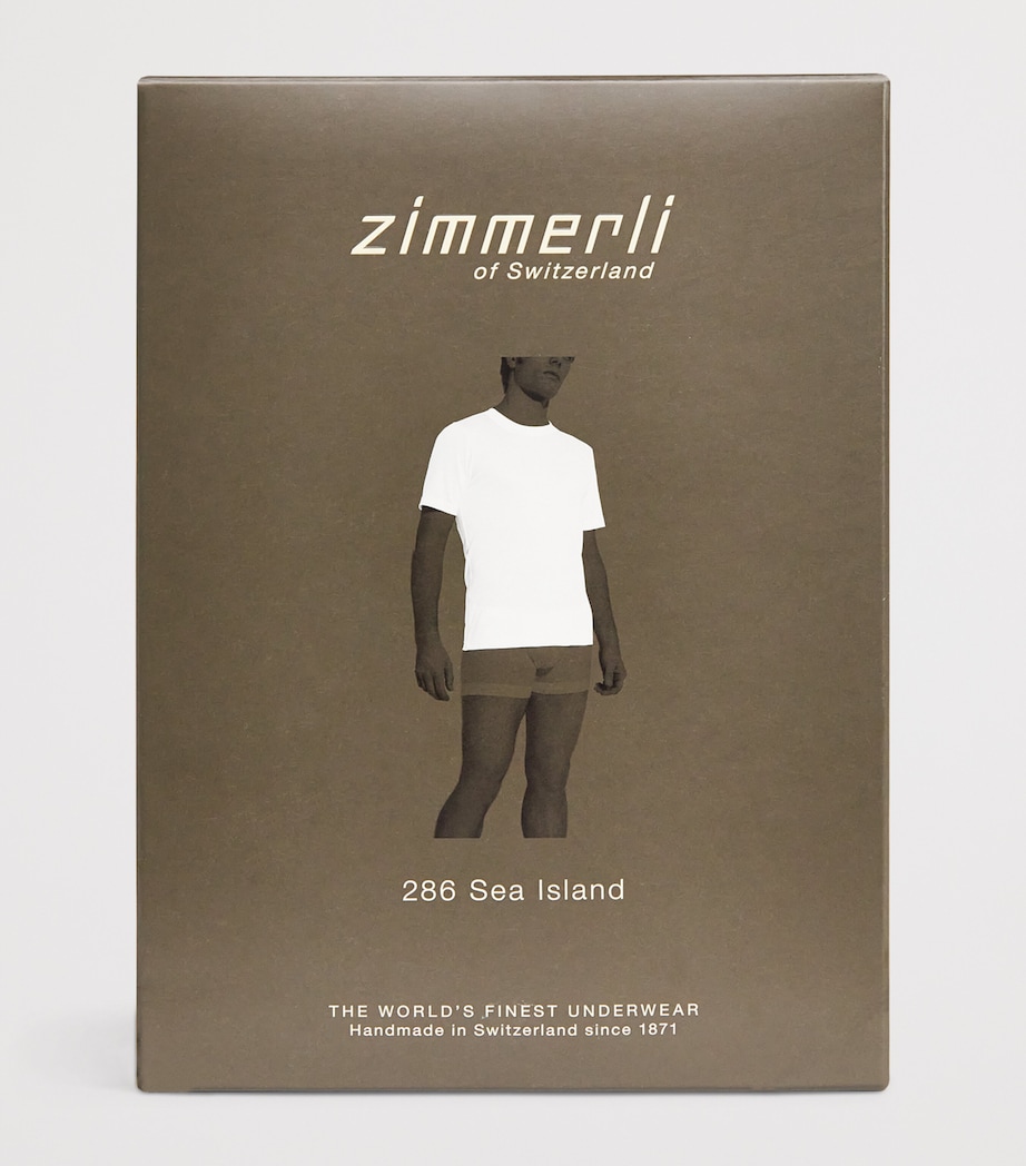 286 Sea Island Cotton Round Neck T-Shirt 188 ESPRESSO Image 5