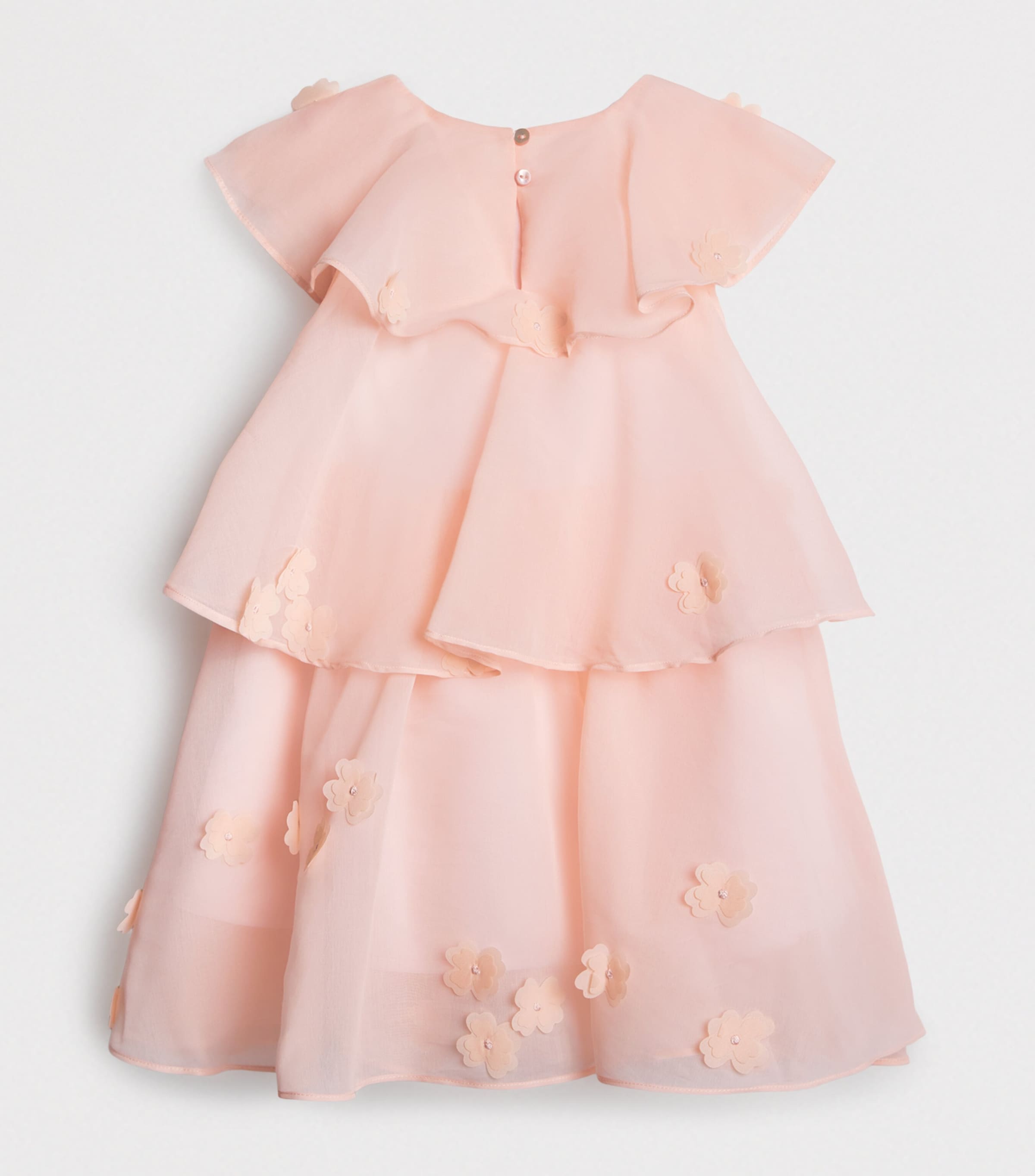 Cotton-Silk Peaches & Cream Dress (4-16 Years) PEACH PARFAIT Image 2