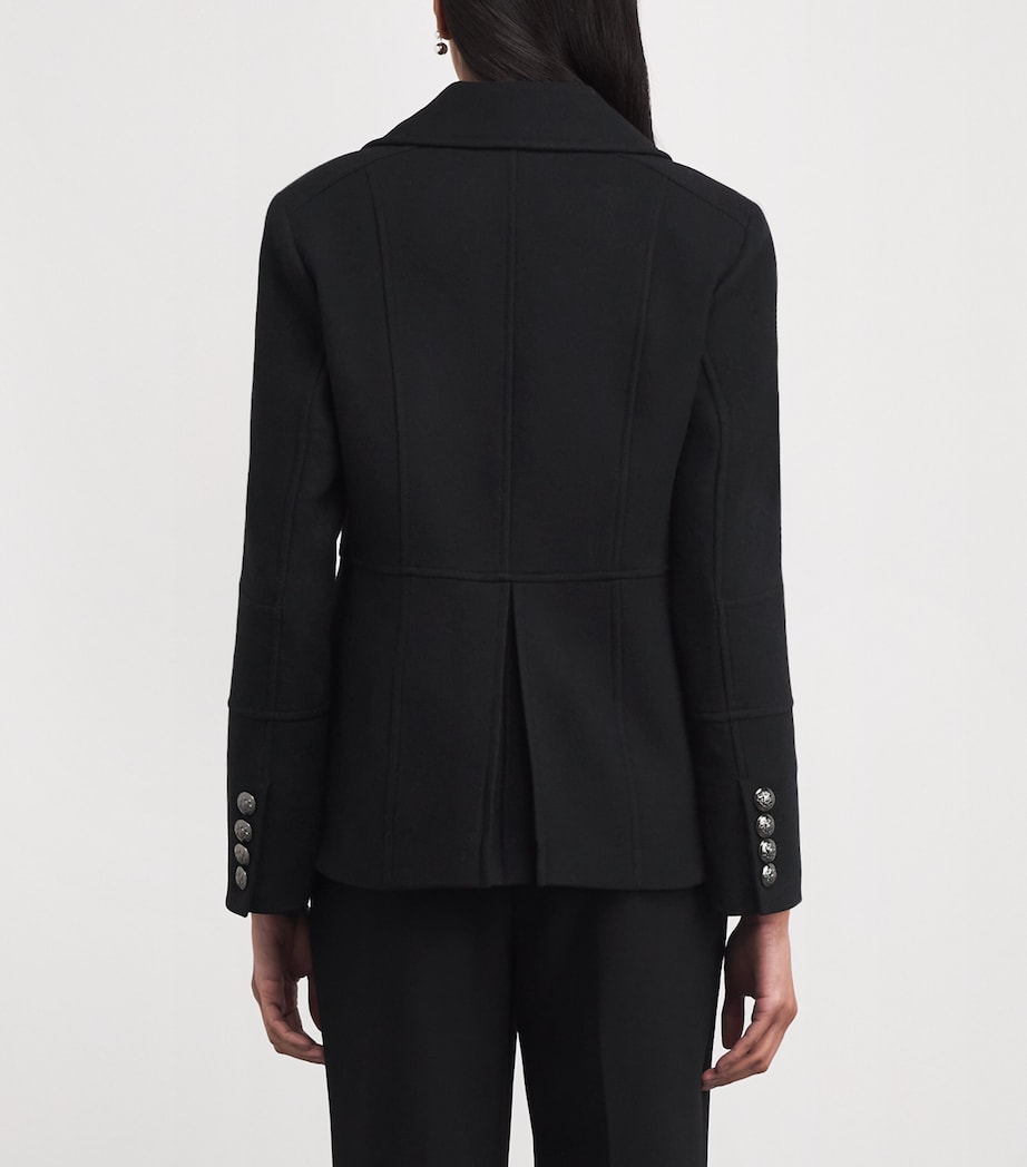 Wool-Blend Four-Pocket Jacket BLACK Image 4