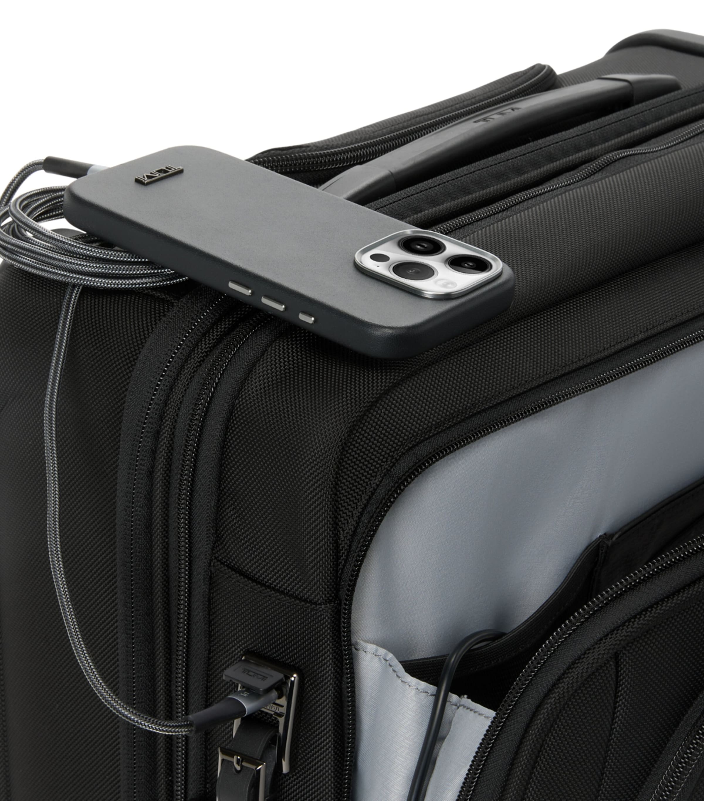 Tumi Alpha 4 Deluxe Laptop Expandable Wheeled Briefcase (45cm) Black Image 6