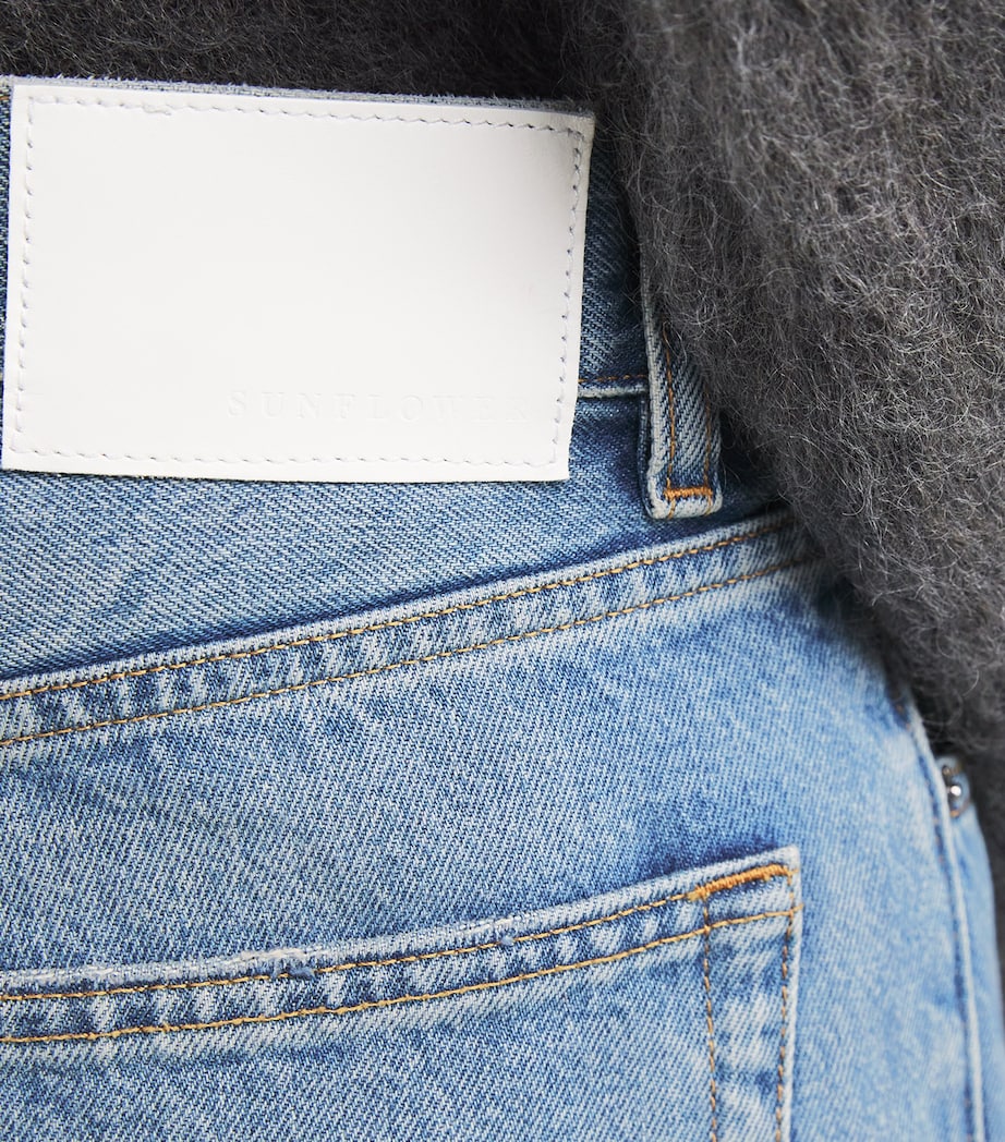 Cotton Vintage Wash Straight-Leg Jeans NATURAL VINTAGE Image 5