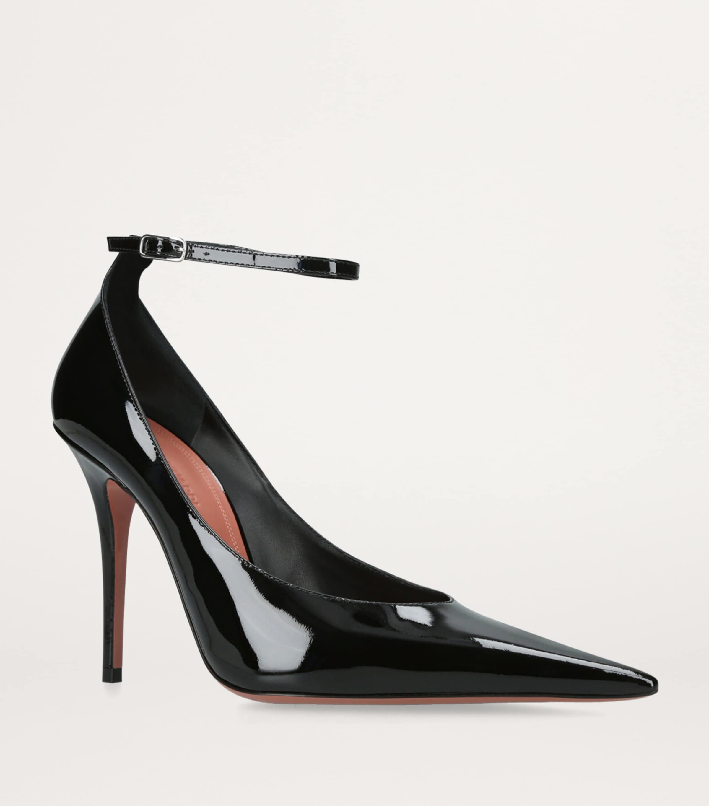 Amina Muaddi Patent Leather Anok Pumps 105 Black Image 3