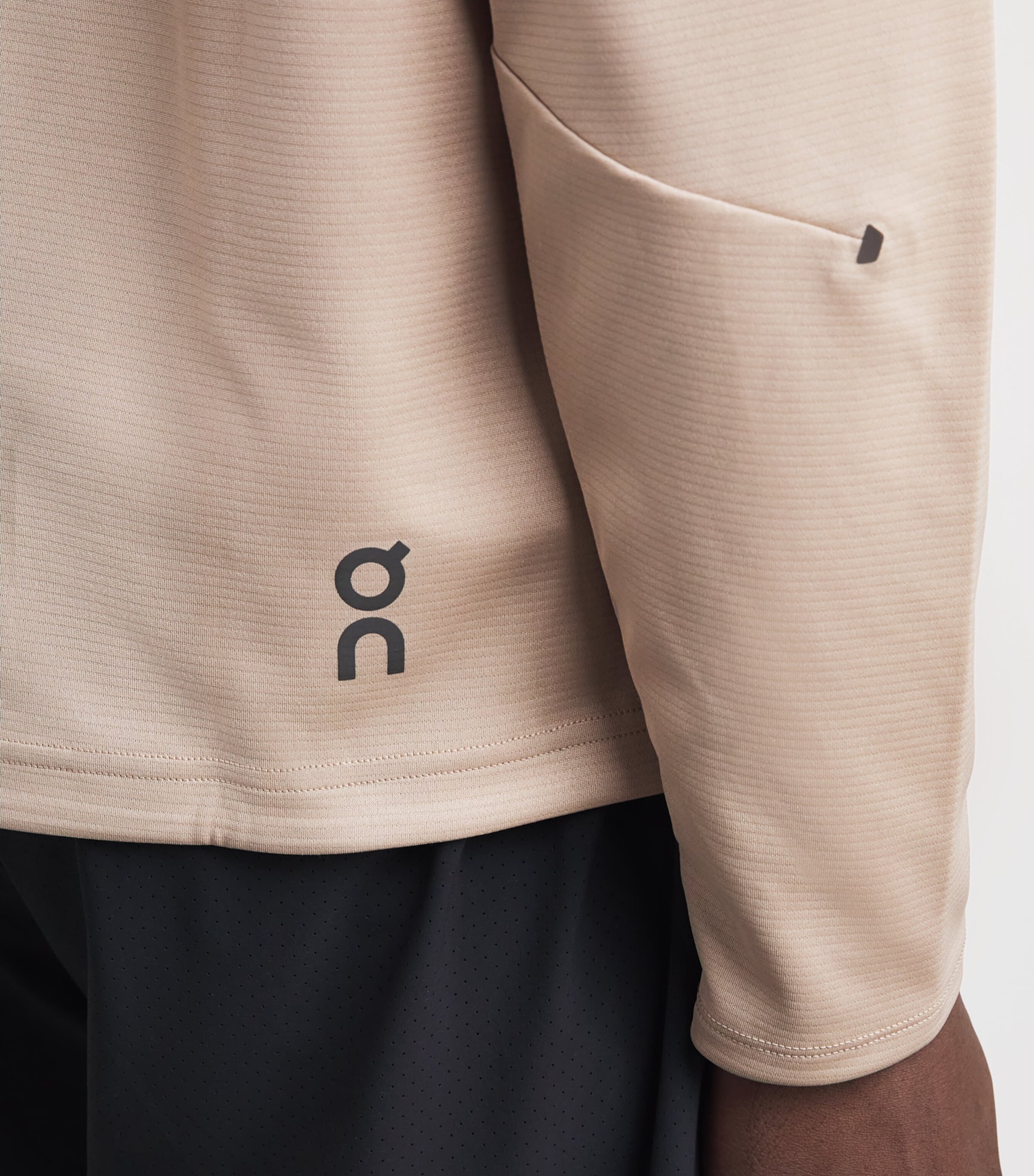 On Mens Climate Zip-Up Long-Sleeve T-Shirt Desert Image 3