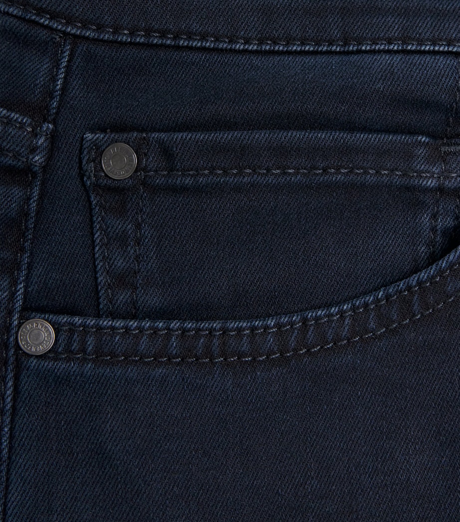 7 For All Mankind Mens Standard Straight Jeans Blue Black Image 6