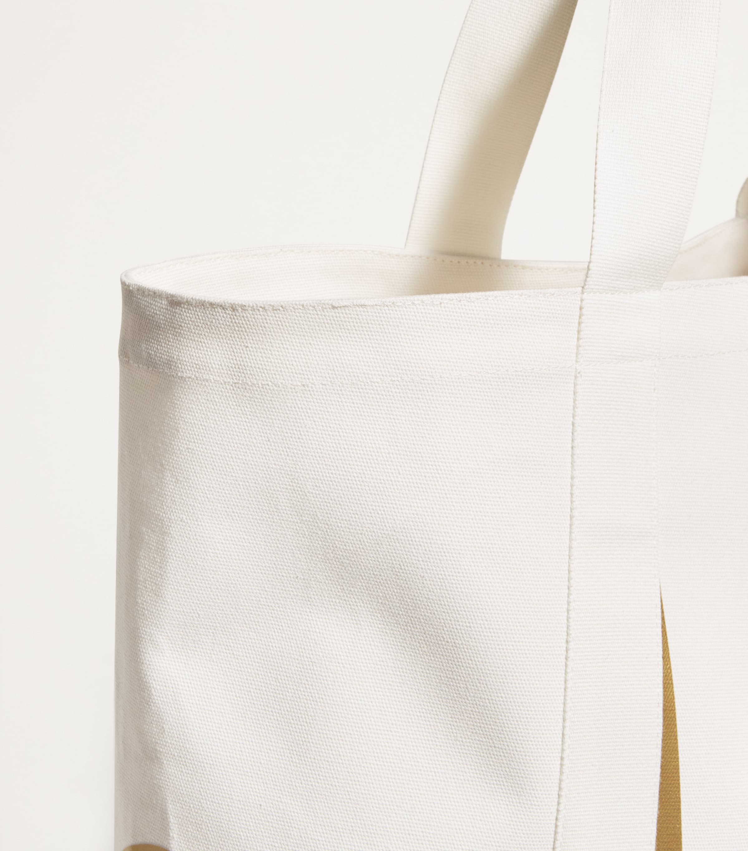 Large Cotton Logo Tote Bag IVORY Image 6