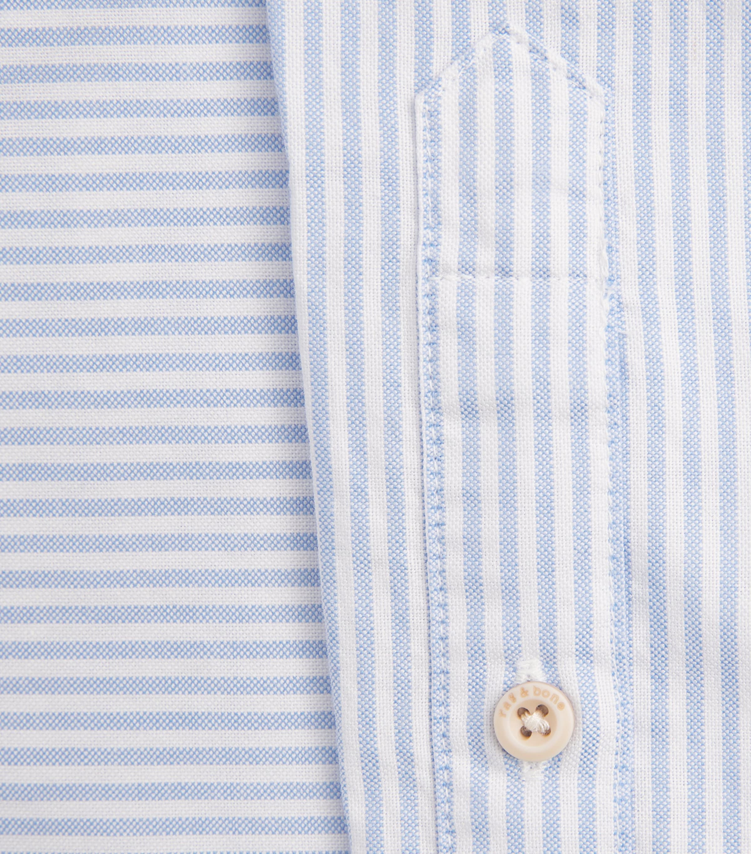 Rag & Bone Mens Cotton Stripe Shirt White Image 6